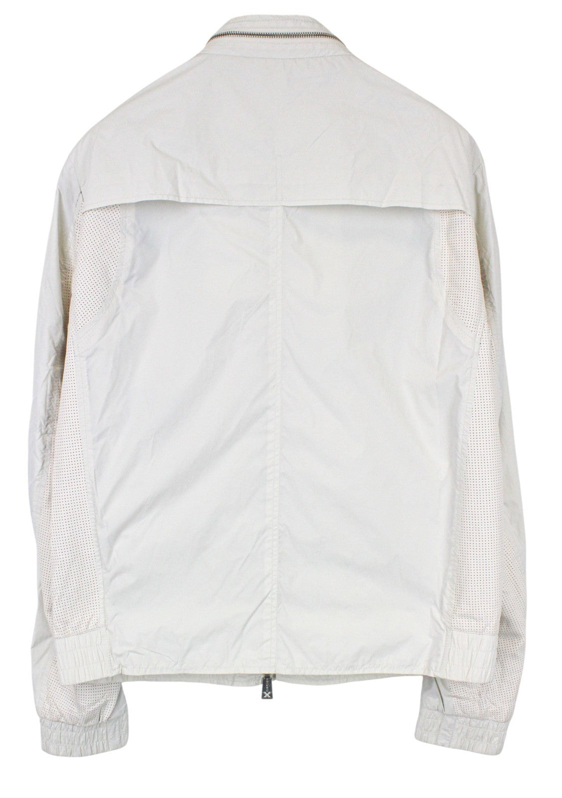 RICHMOND Men Jacket 52 L Ivory Off-White Single-Breasted Zipped Lightweight