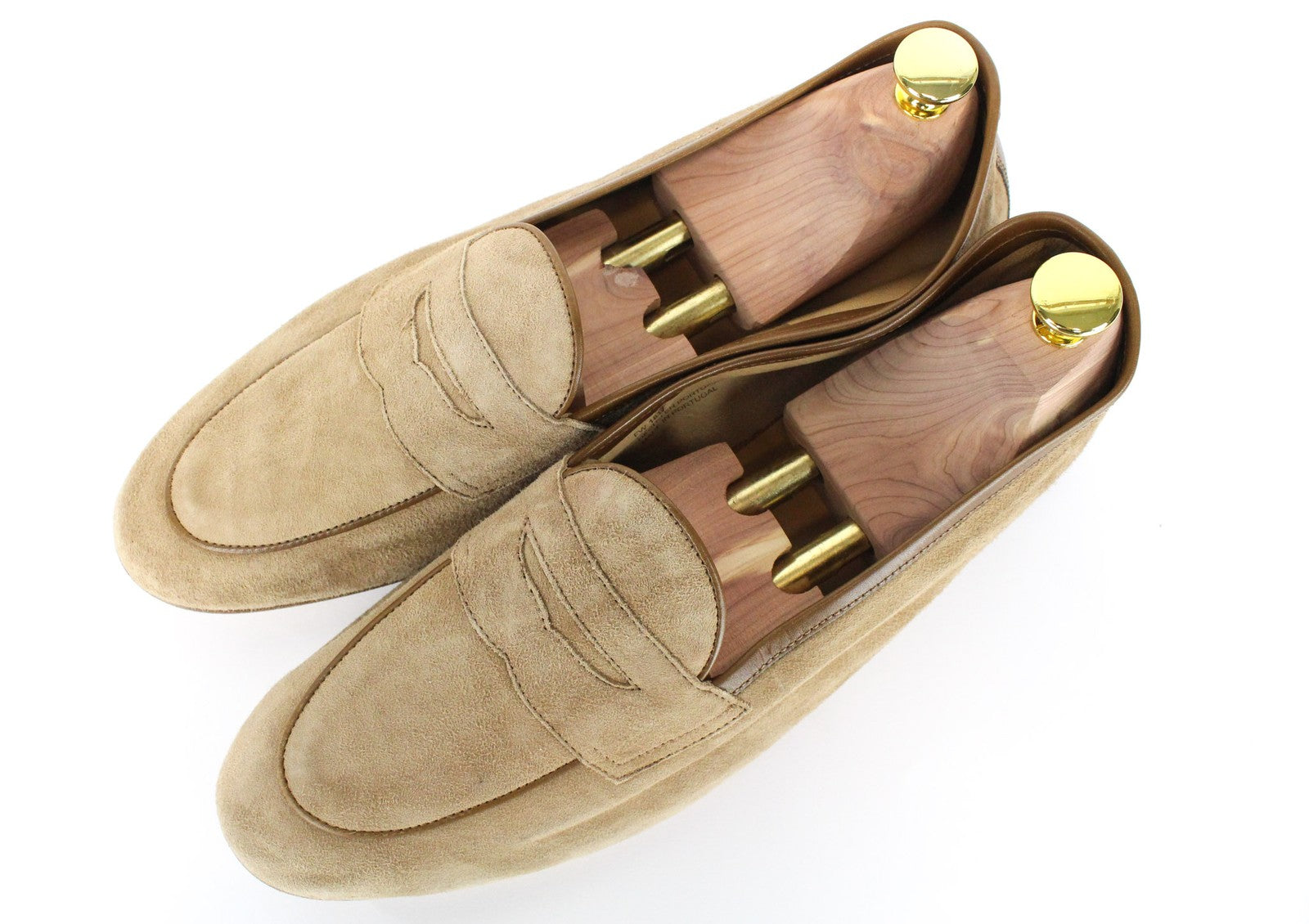 SUITSUPPLY Men Casual Shoes EU44 Light Brown Slip On Suede Classic Loafers