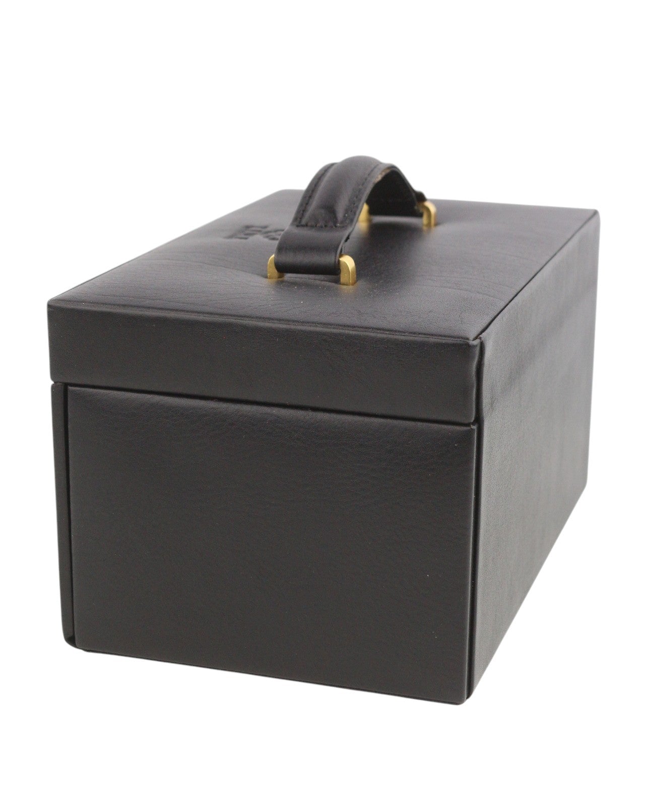 TIME RESISTANCE Beloved Women Jewelry Box Black Vachetta Leather Key Lock RRP200