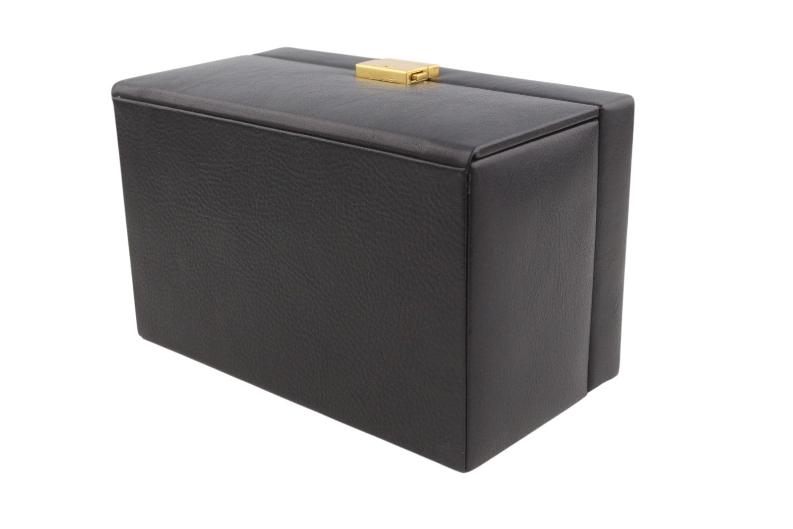 TIME RESISTANCE Beloved Women Jewelry Box Black Vachetta Leather Key Lock RRP200