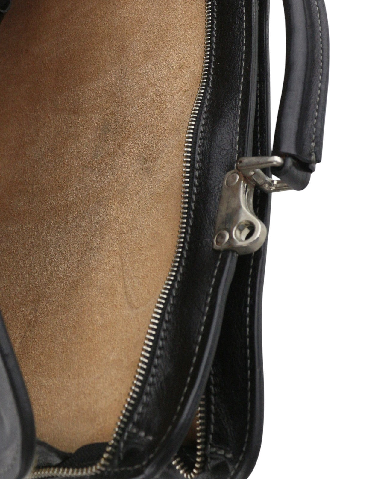 TIME RESISTANCE The Prophet Men Bag Black Vachetta Leather Briefcase RRP320
