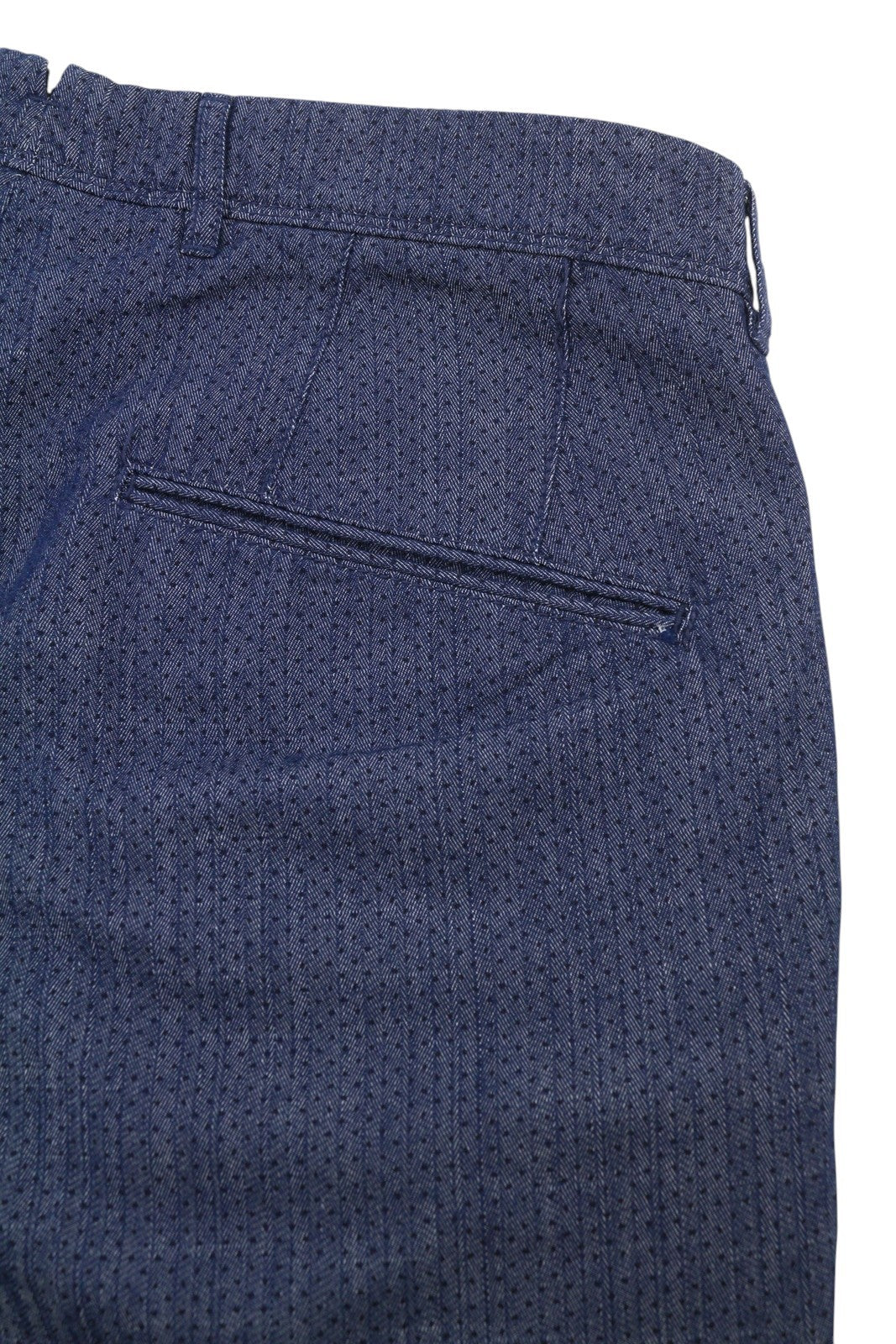 SCOTCH & SODA Men Shorts W32 Dark Blue Patterned Turn Up Chino