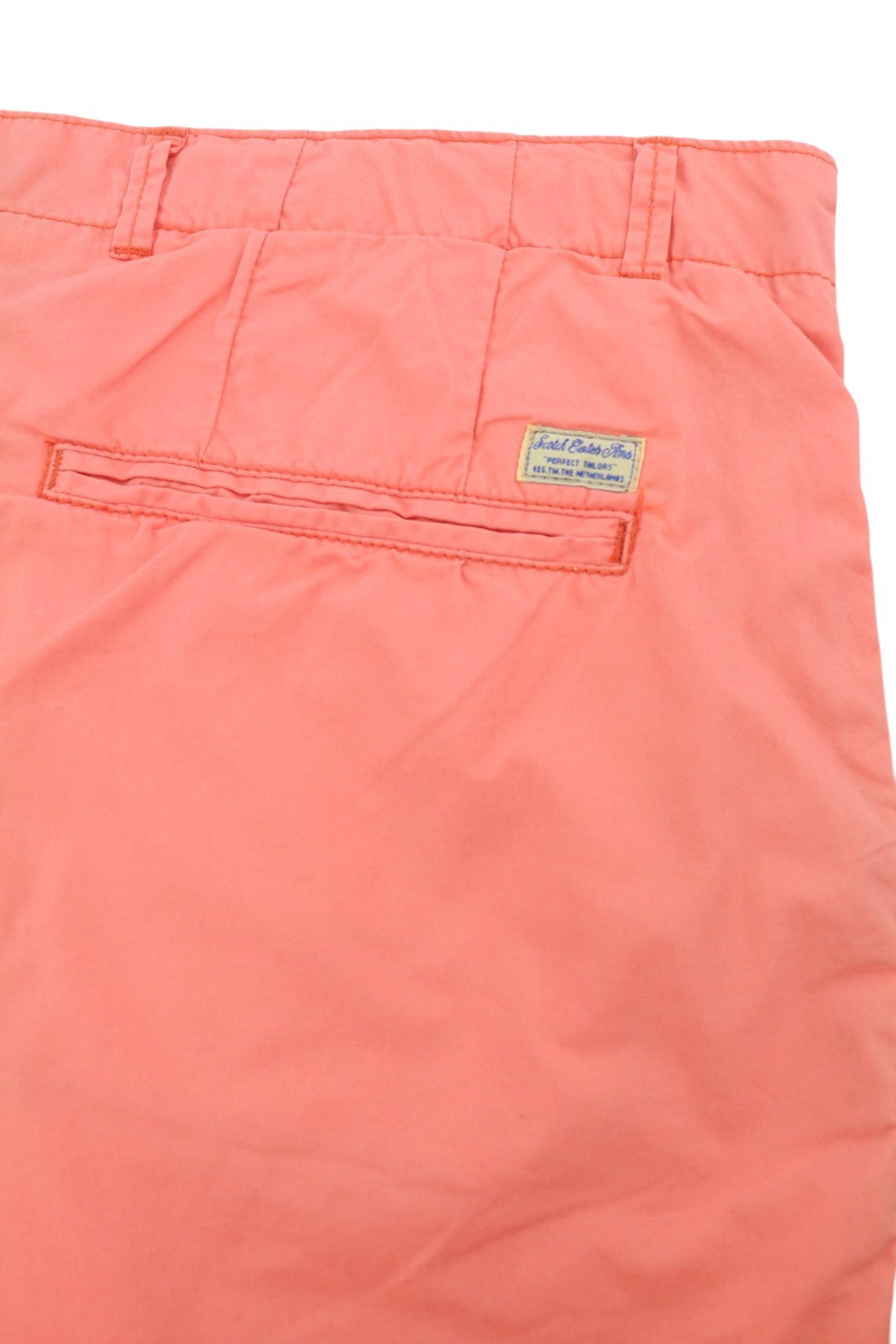 SCOTCH & SODA Men Shorts W36 Orange Peach Zip Fly Casual Chino