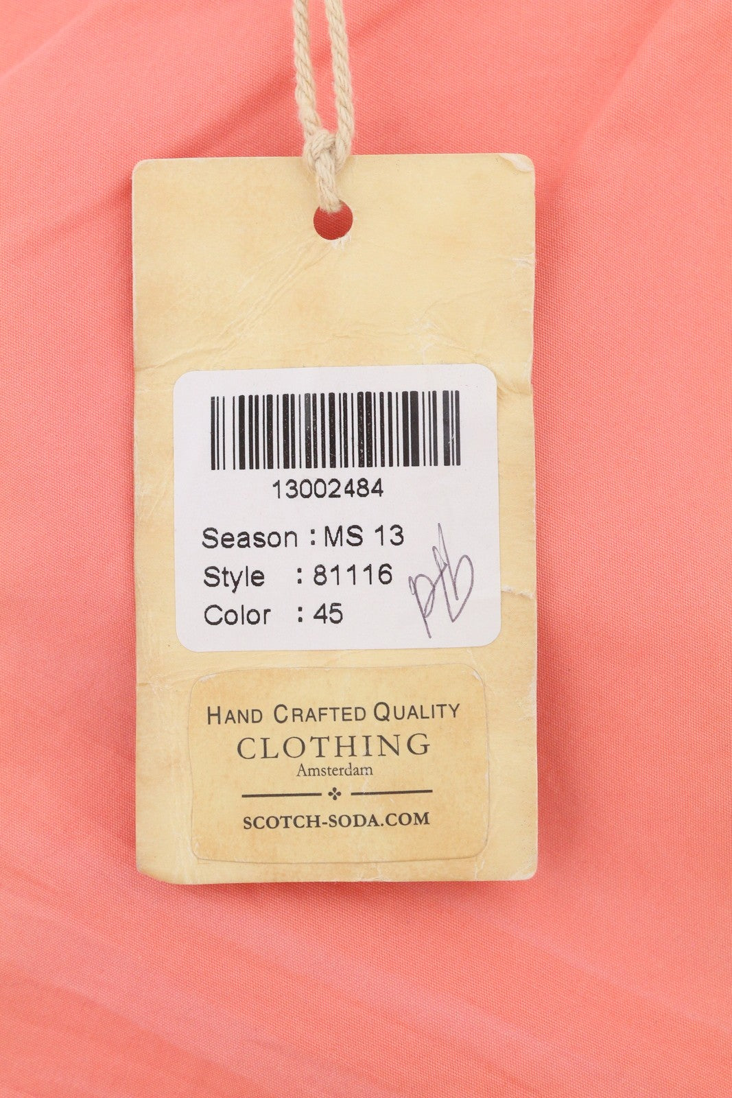 SCOTCH & SODA Men Shorts W36 Orange Peach Zip Fly Casual Chino