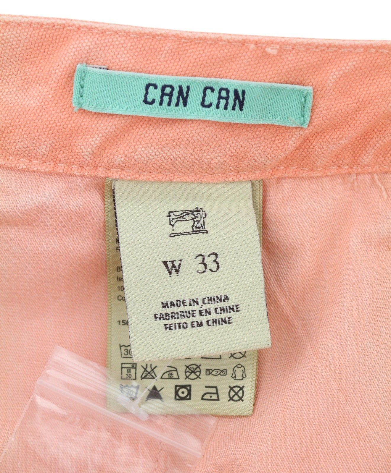 SCOTCH & SODA Men Shorts W33 Coral Pink Garment Dyed Faded Zip Chino