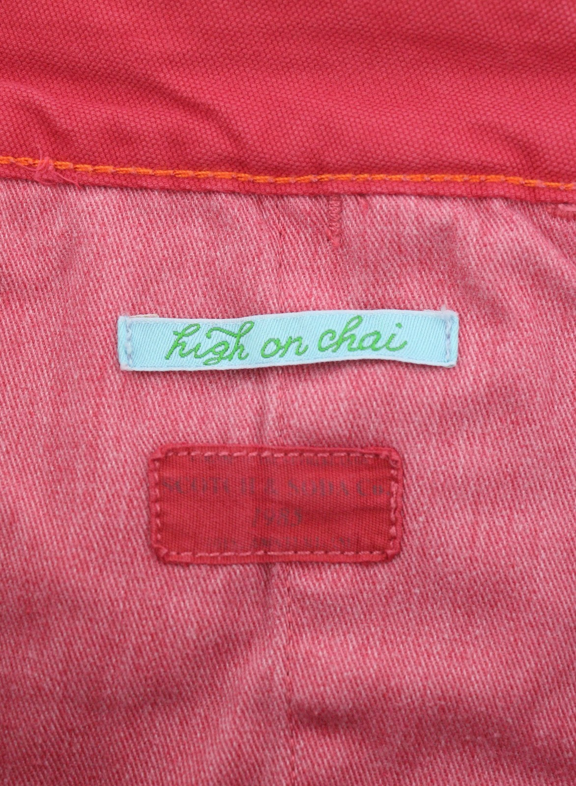 SCOTCH & SODA Men Shorts W32 Pink Garment Dye Faded Zip Fly Chino
