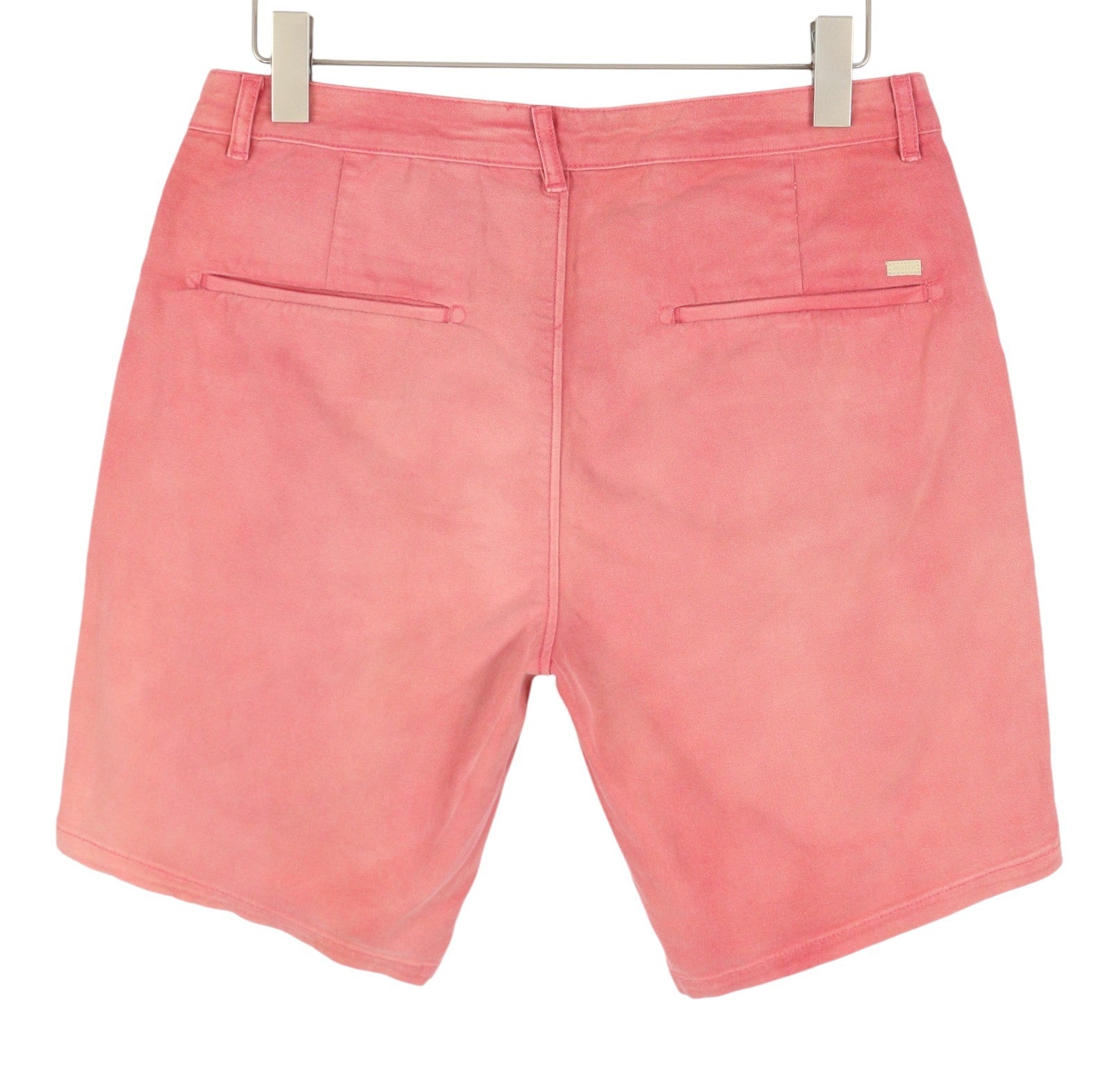 SCOTCH & SODA Men Shorts W32 Pink Garment Dye Faded Zip Fly Chino
