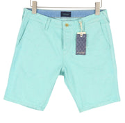 SCOTCH & SODA Men Shorts W30 Blue Embroidered Button Fly Denim
