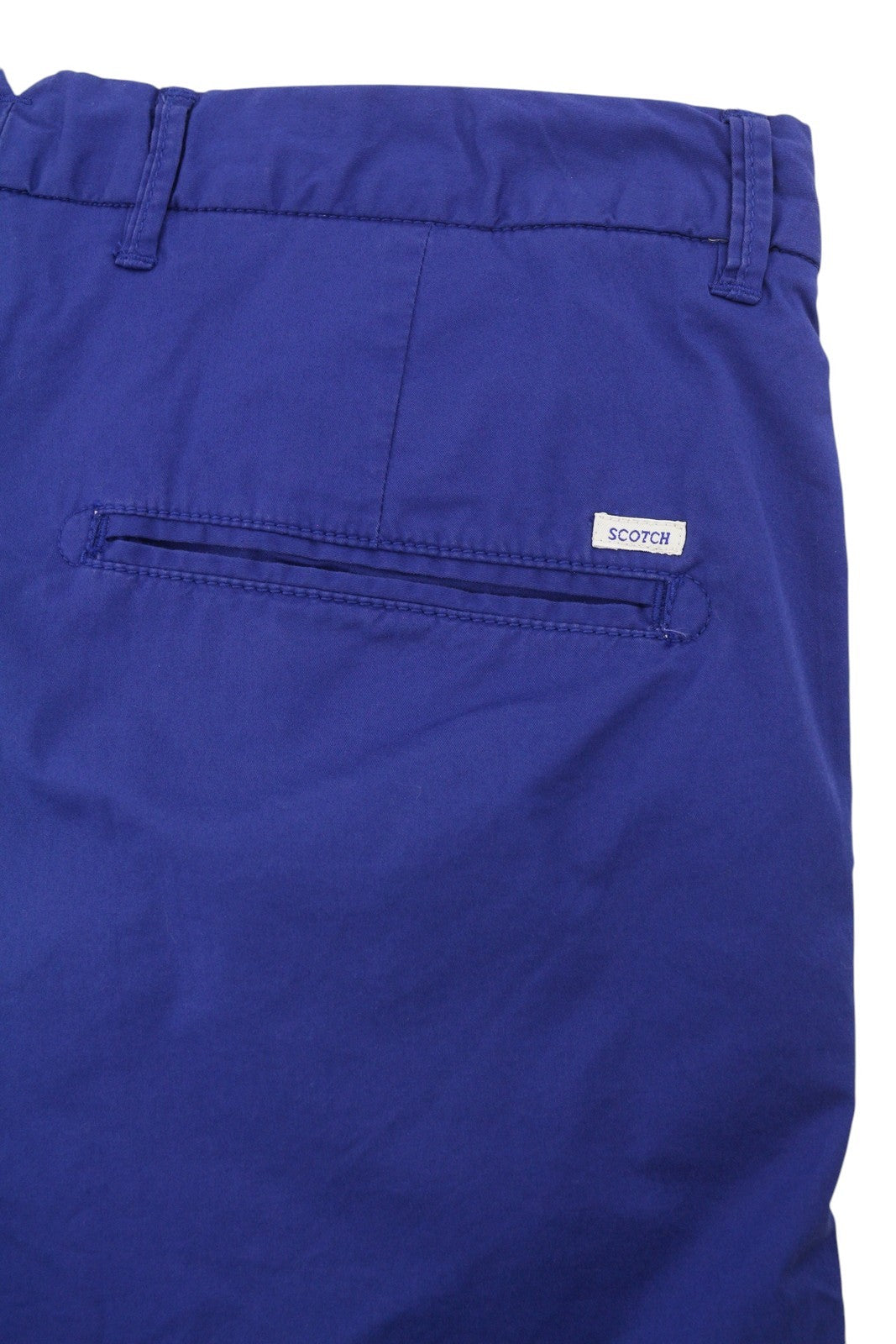 SCOTCH & SODA Men Shorts W29 Blue 5-Pocket Design Zip Fly Chino