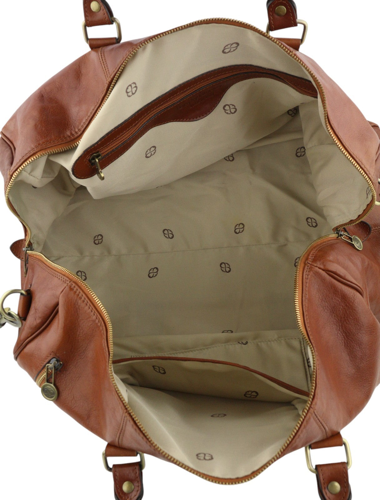 TIME RESISTANCE Wise Children Men Bag Brown Vachetta Leather Duffel RRP350