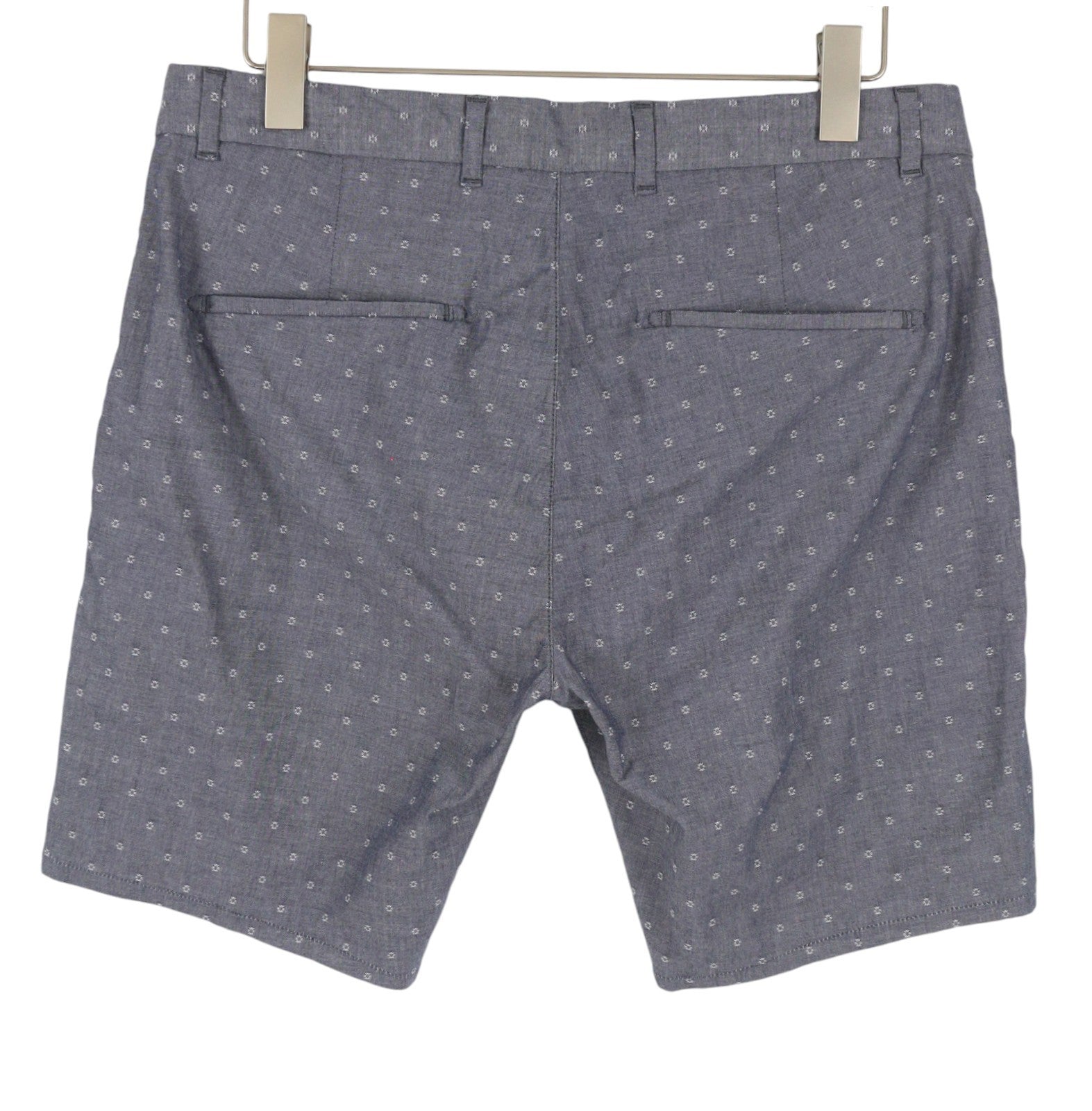 SCOTCH & SODA Men Shorts W33 Dark Blue Embroidered Patterned Chino
