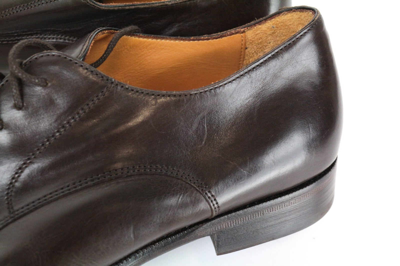 SUITSUPPLY Men Casual Shoes EU42 Brown Genuine Leather Low-Top Laced Classic