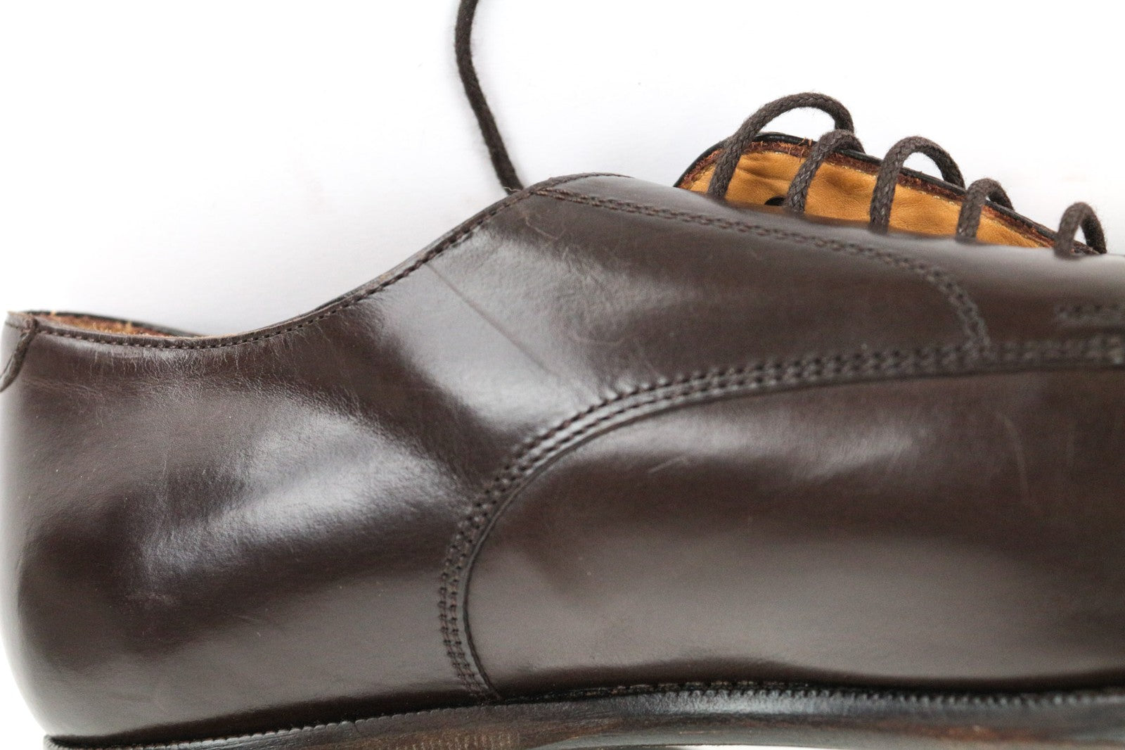 SUITSUPPLY Men Casual Shoes EU42 Brown Genuine Leather Low-Top Laced Classic
