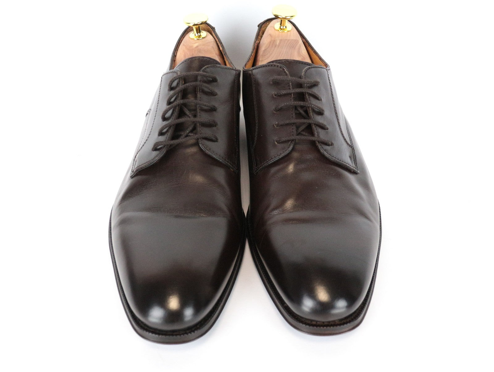 SUITSUPPLY Men Casual Shoes EU42 Brown Genuine Leather Low-Top Laced Classic