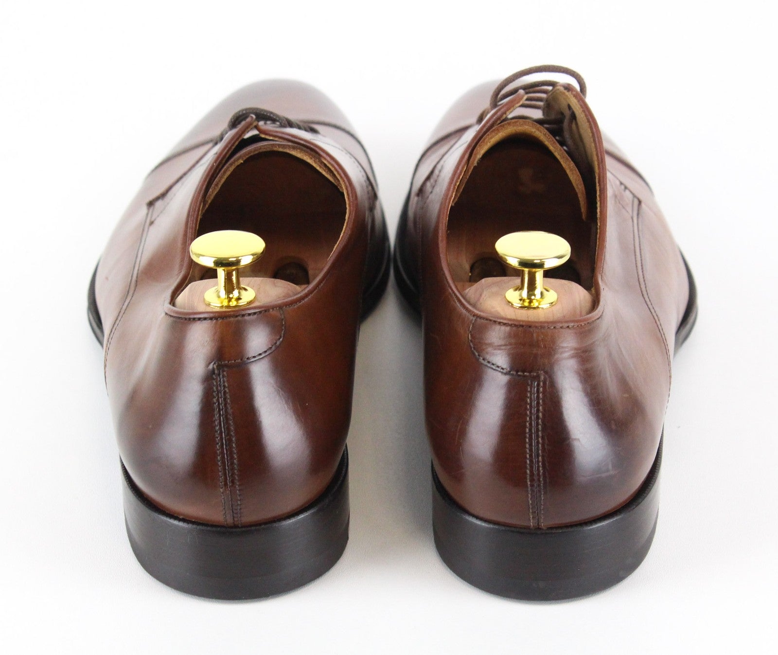 SUITSUPPLY Men Formal Shoes EU42/UK8 Brown Lace-Up Pure Calf Leather Classic