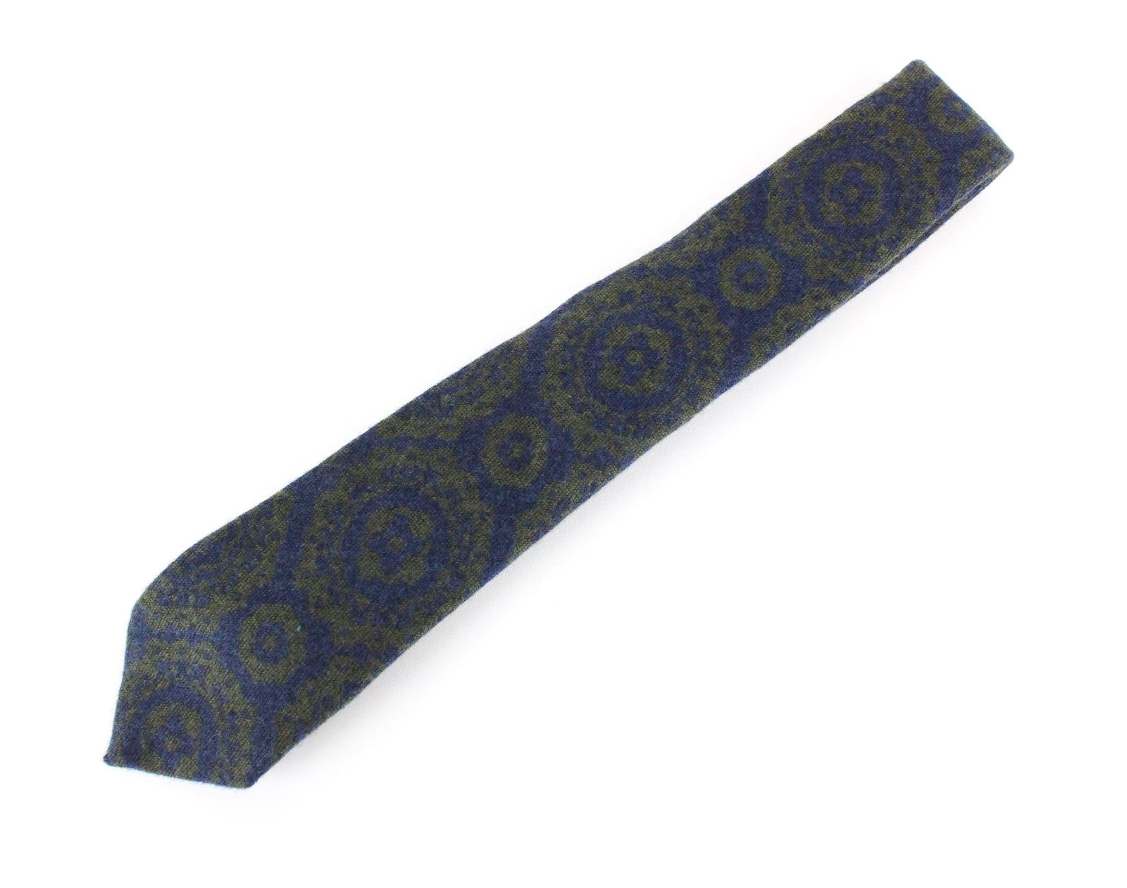 SUITSUPPLY Men Tie 150 x 8 cm Blue Graphic Print Wool Silk Mix Pointed-End