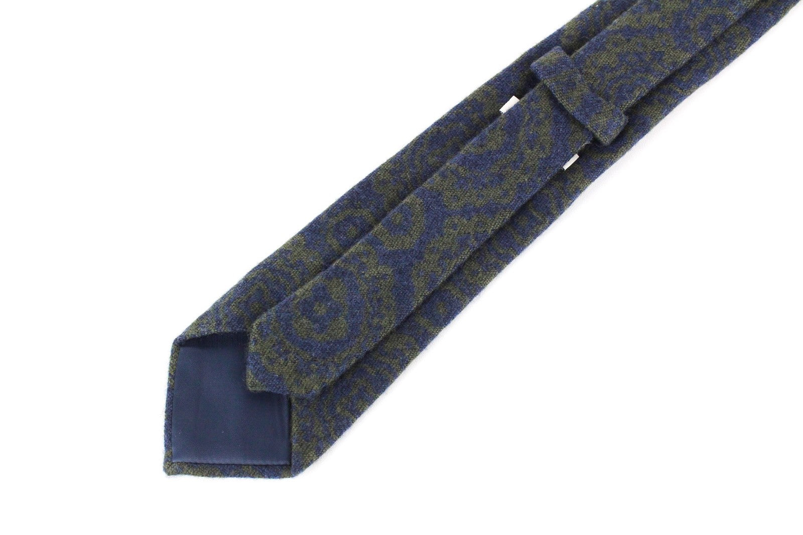 SUITSUPPLY Men Tie 150 x 8 cm Blue Graphic Print Wool Silk Mix Pointed-End