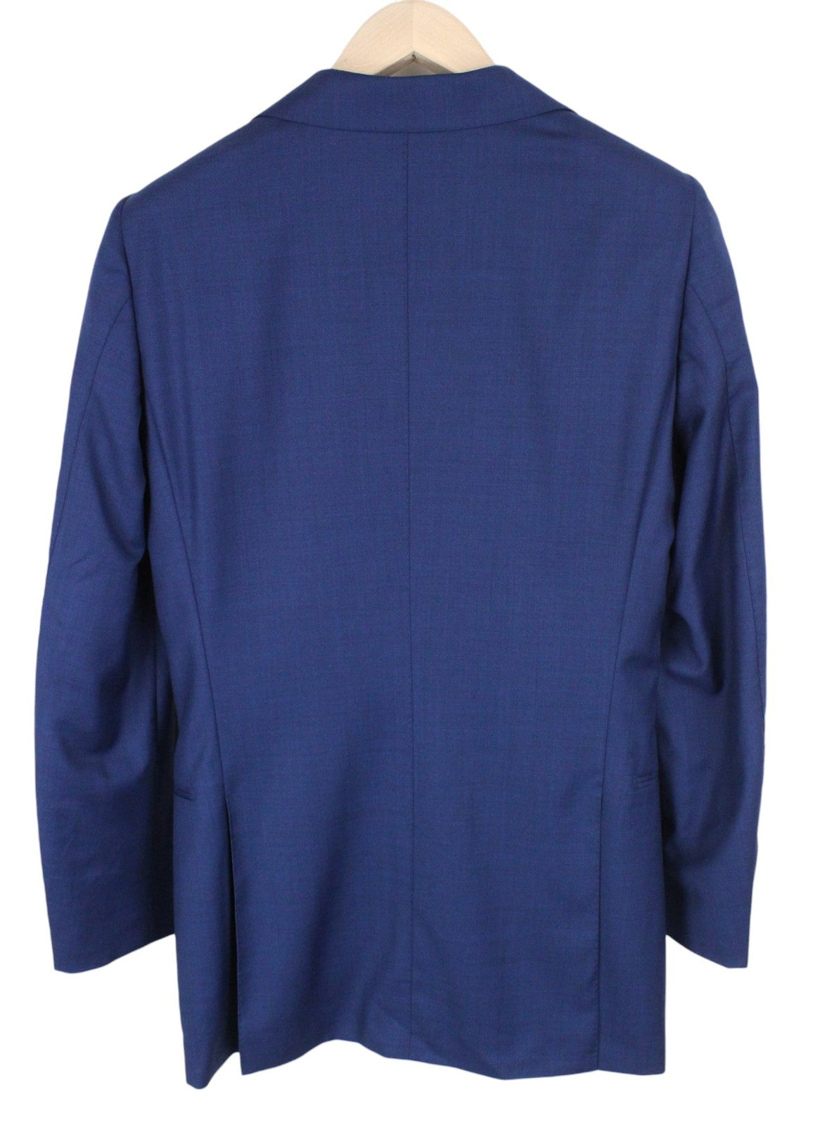 SUITSUPPLY La Spalla Men Suit UK36L Mid-Blue Slim Sharkskin 2-Piece Wool S110s