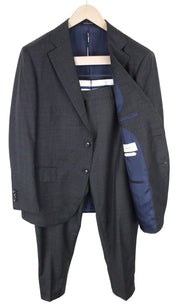 SUITSUPPLY Lazio Men Suit UK44S Grey Slim Sharkskin 2-Piece Pure Wool S110s