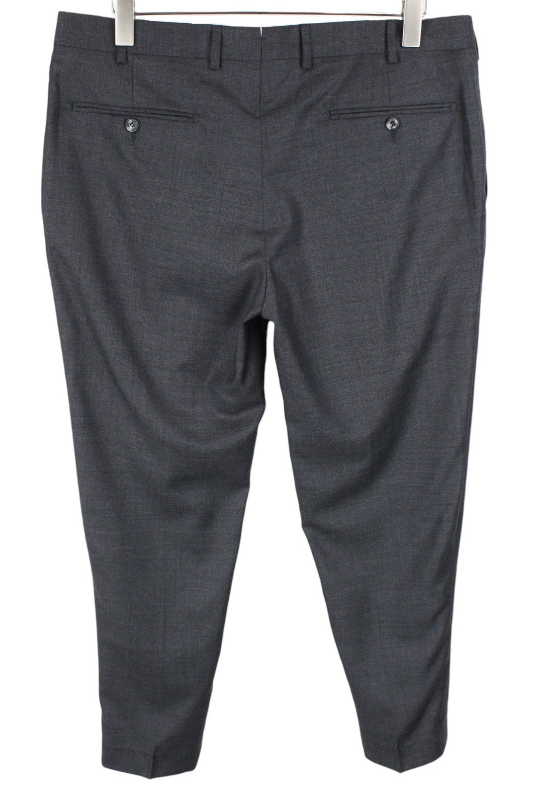 SUITSUPPLY Lazio Men Suit UK44S Grey Slim Sharkskin 2-Piece Pure Wool S110s