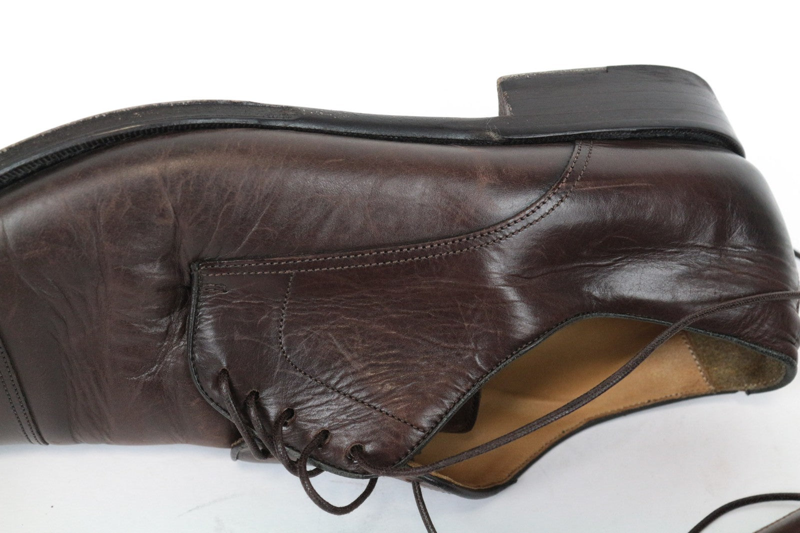 SUITSUPPLY Men Formal Shoes EU43 UK9 Brown Calf Leather Lace-Up Derby Classic