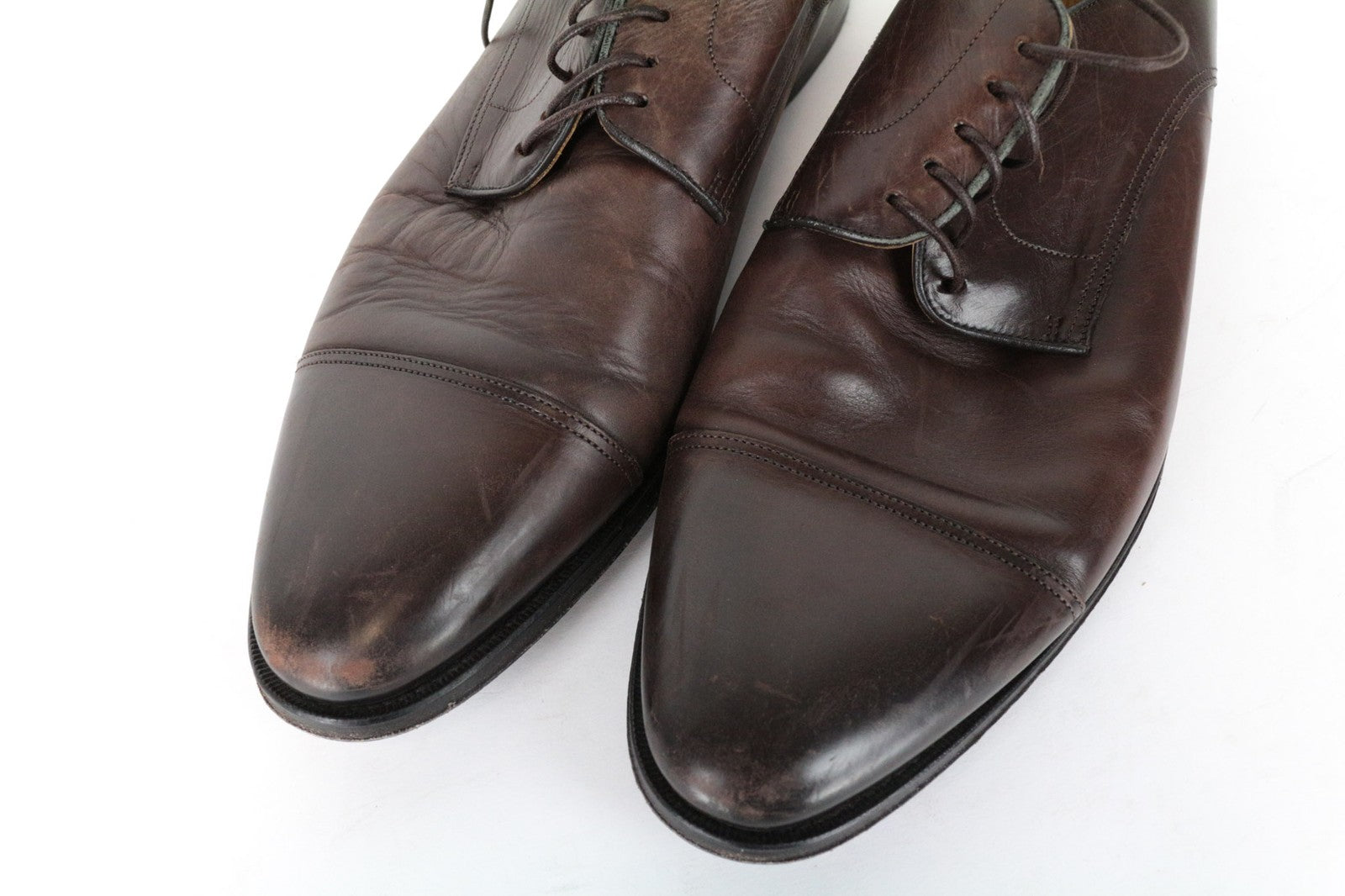 SUITSUPPLY Men Formal Shoes EU43 UK9 Brown Calf Leather Lace-Up Derby Classic