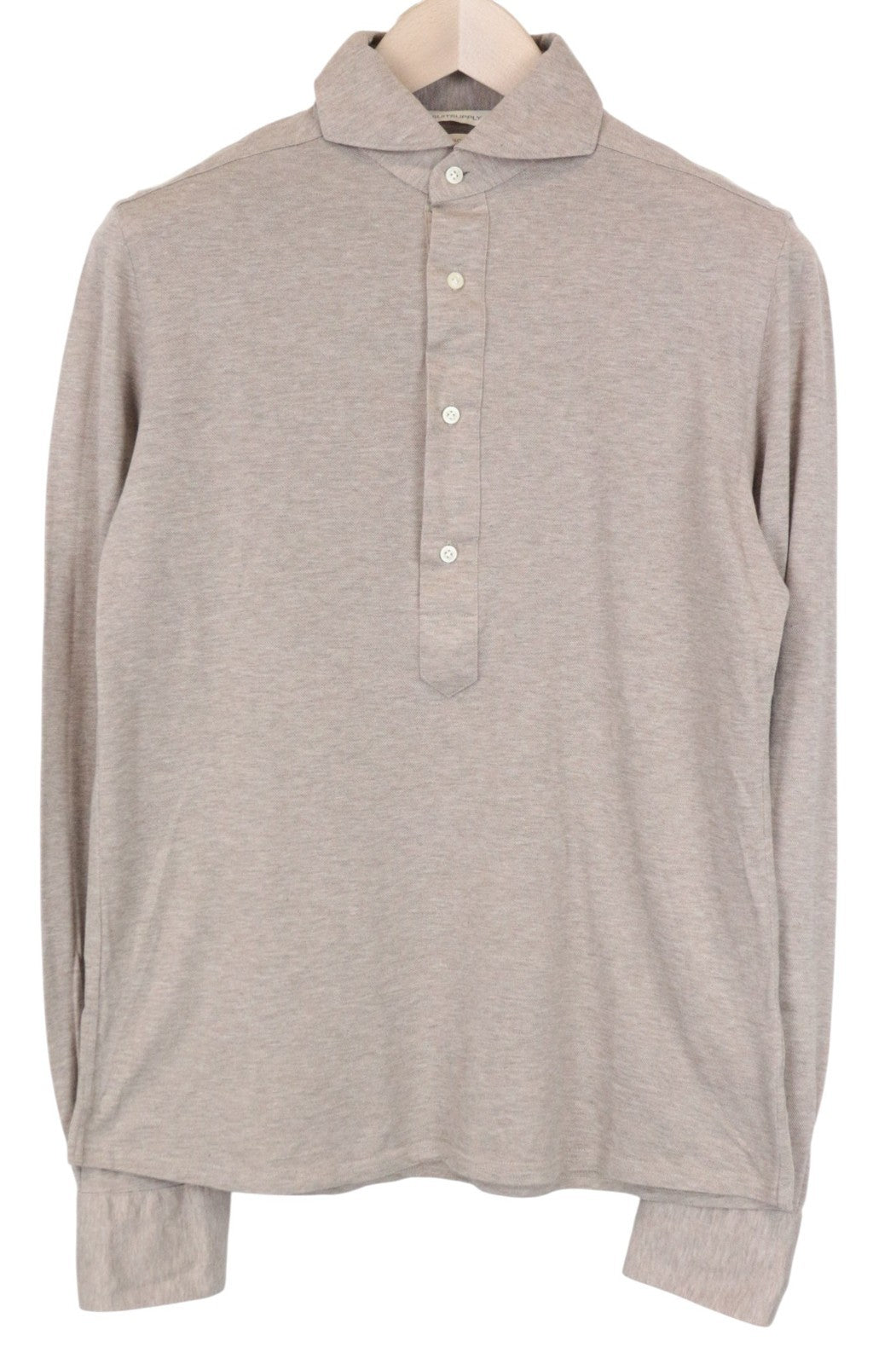SUITSUPPLY Men T-Shirt 37/38/ 14 1/2/15 Light Brown Extra Slim Pure Cotton Polo