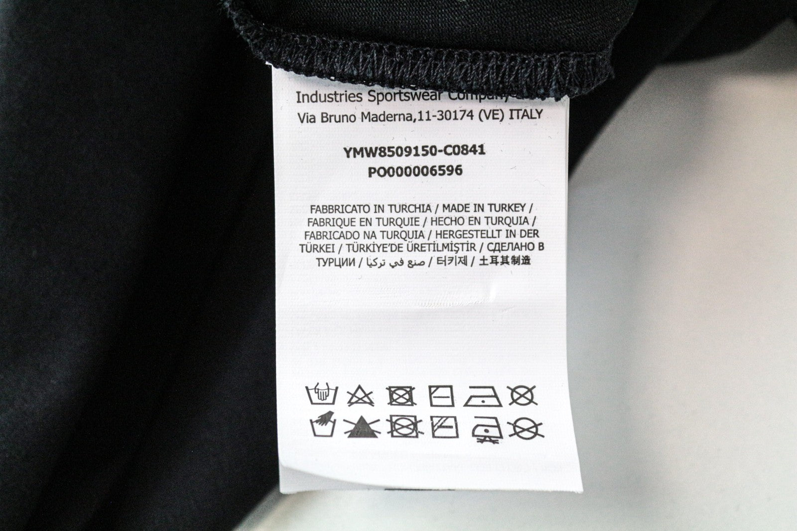 MARINA YACHTING Women T-Shirt L Black Cotton Stretch Studs Long Sleeved