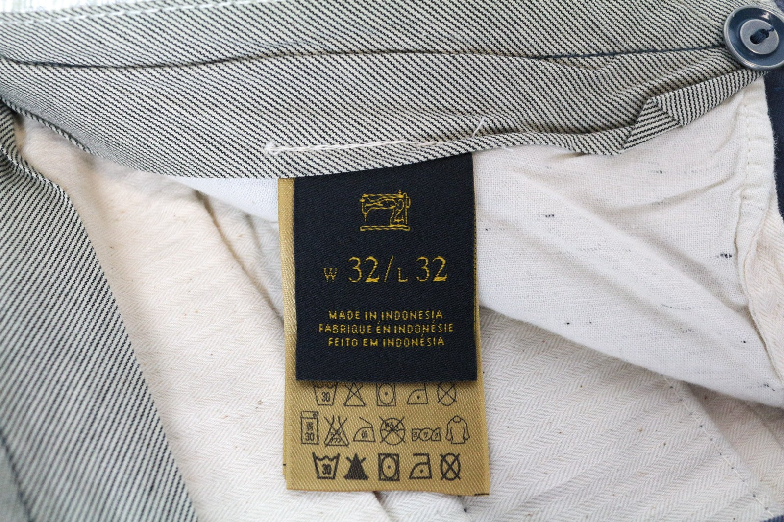 SCOTCH & SODA Warren Men Trousers W32/L32 Relaxed Slim Fit Blue Cotton Belted