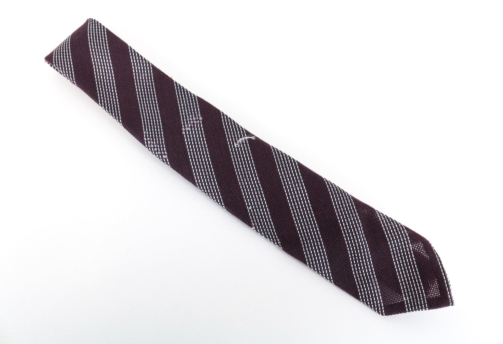 SUITSUPPLY Men Tie 150 x 8 cm Purple Silk Wool Striped Pointed-End Formal