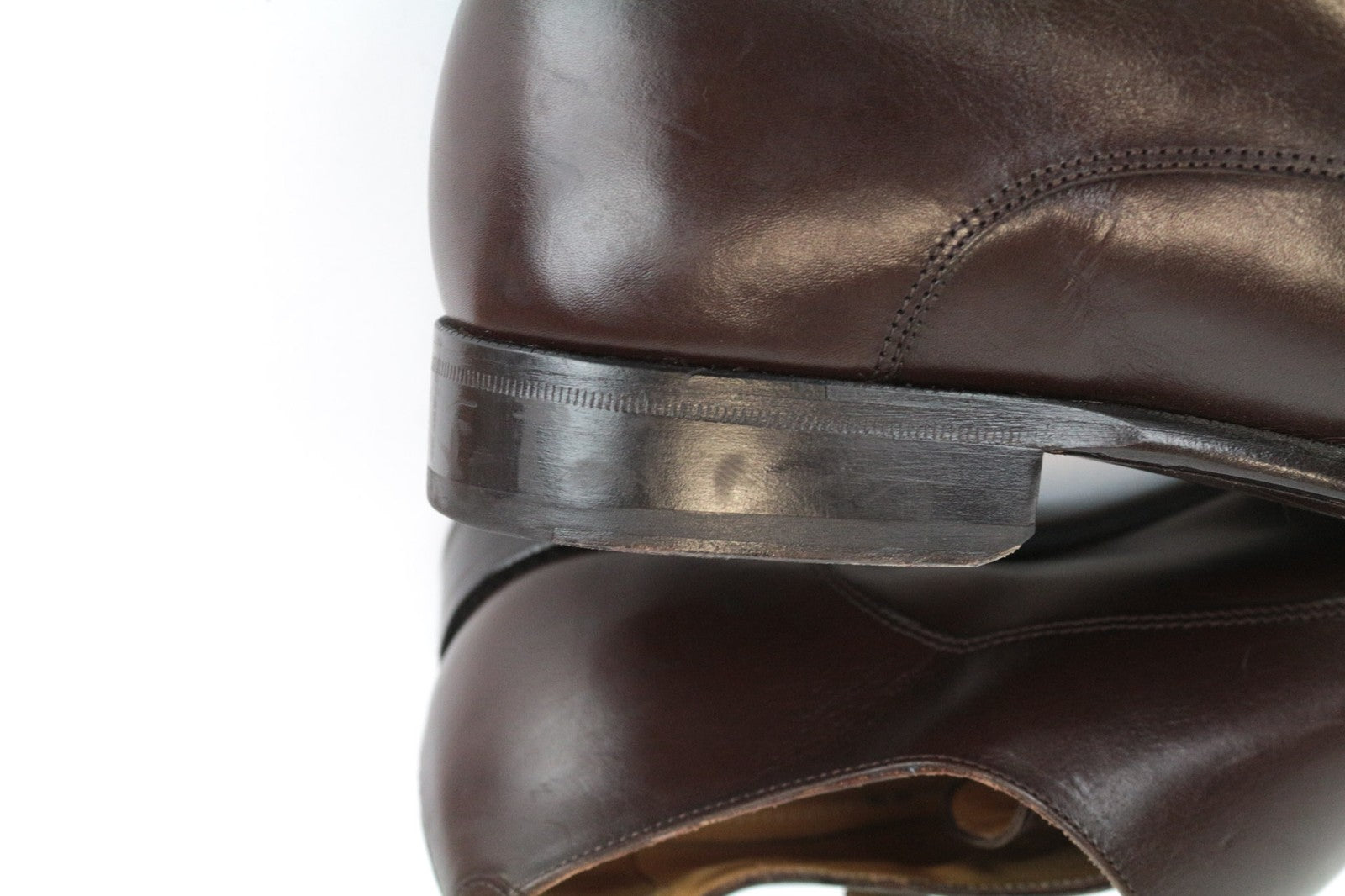 SUITSUPPLY Men Casual Shoes EU44 Brown Genuine Leather Double Buckle Formal UK10