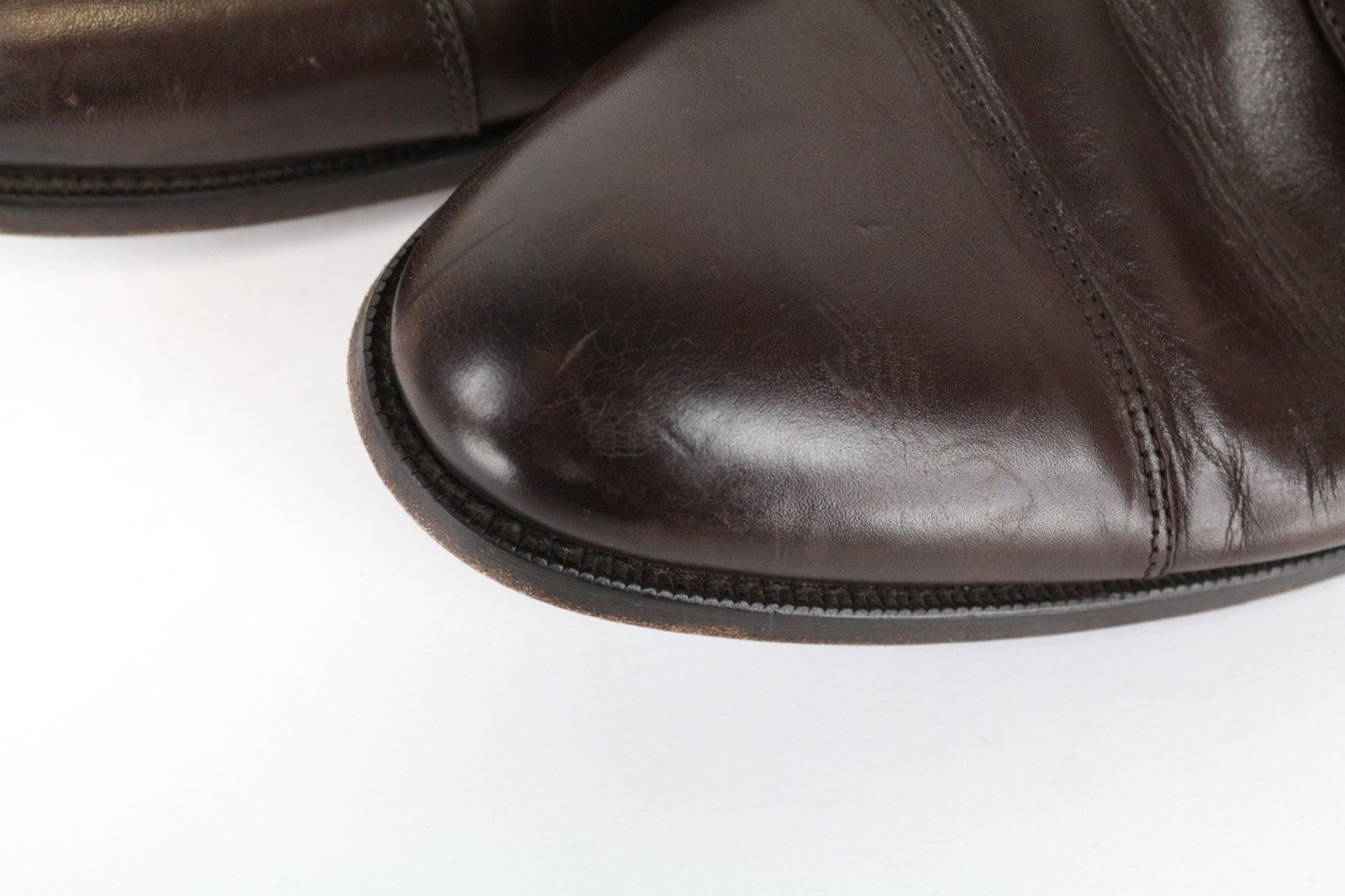 SUITSUPPLY Men Casual Shoes EU44 Brown Genuine Leather Double Buckle Formal UK10