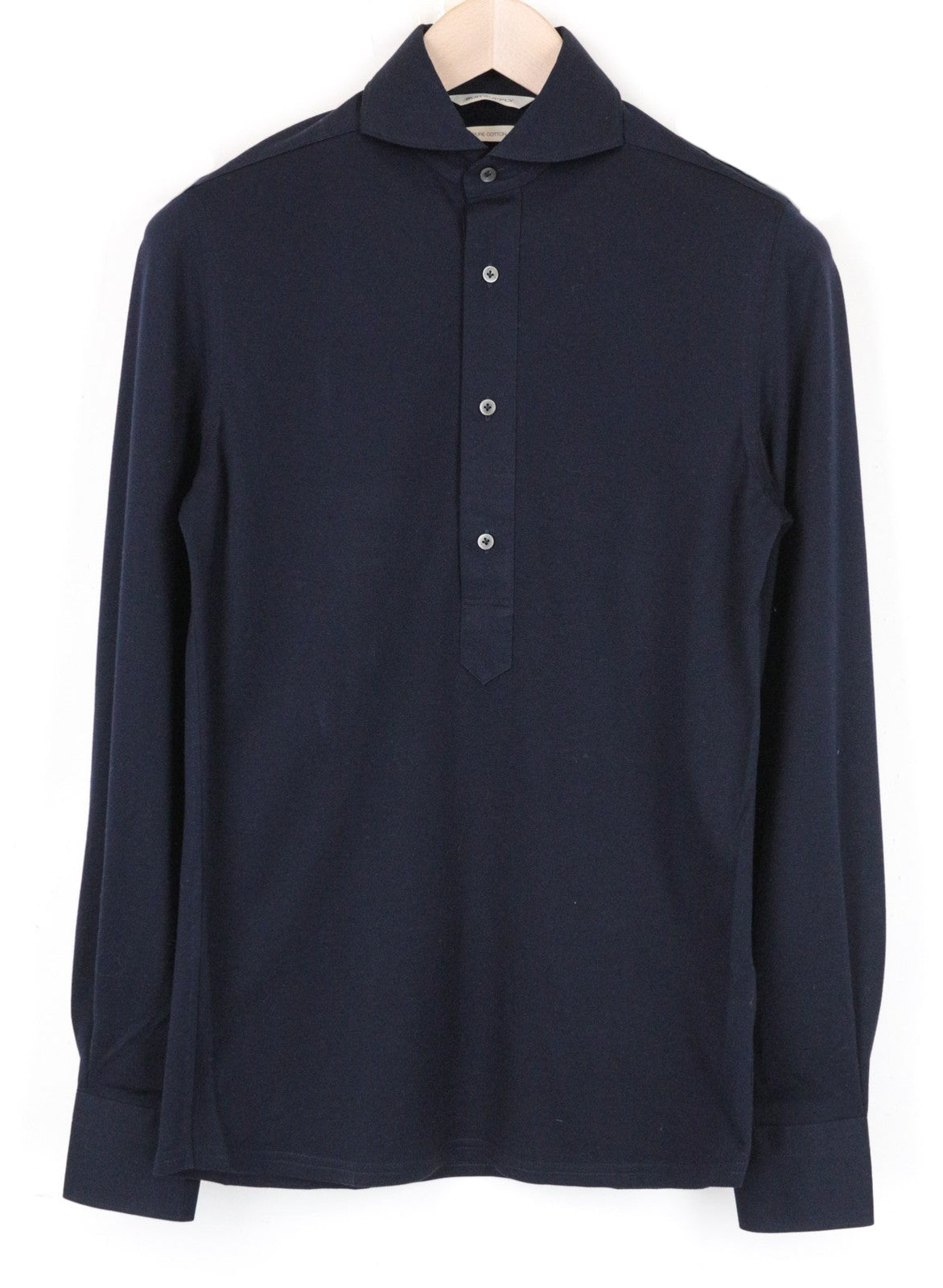 SUITSUPPLY Men T-Shirt 35/36/ 13 1/2/14 Navy Blue Pure Cotton Extra Slim Polo