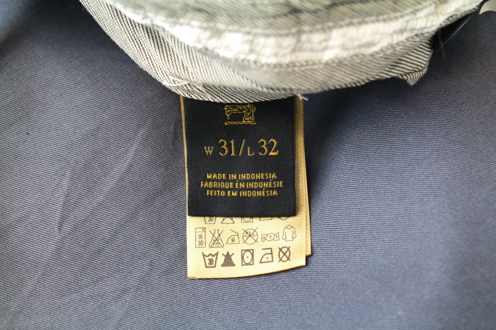 SCOTCH & SODA Warren Men Trousers W32/L32 Blue Relaxed Slim Pure Cotton Washed