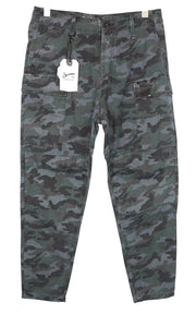 DENHAM Nato Men Trousers W30/L32 Grey Pure Cotton Military Patterned Cargo