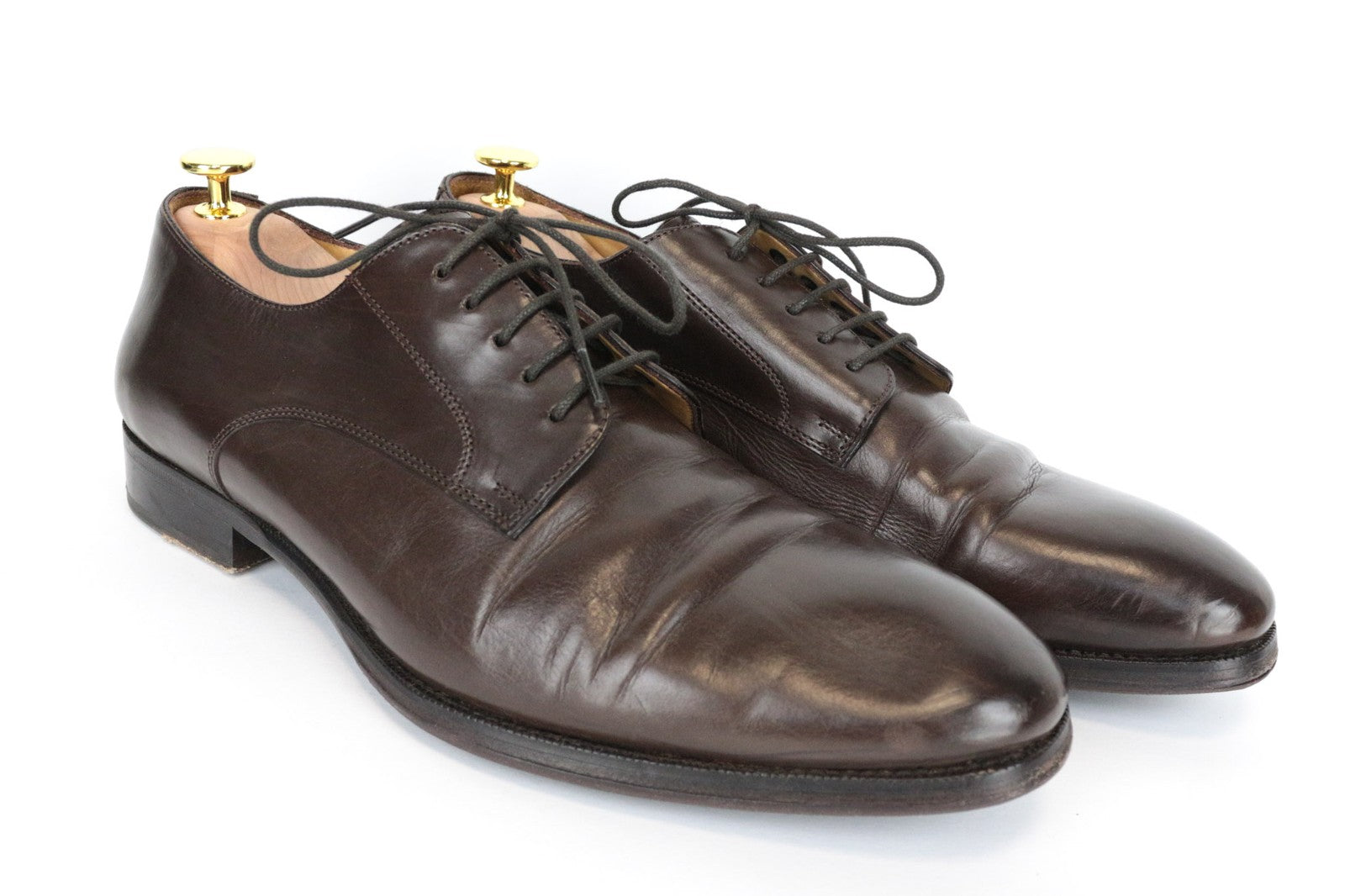 SUITSUPPLY Men Casual Shoes EU43 Brown Genuine Leather Low-Top Classic UK9