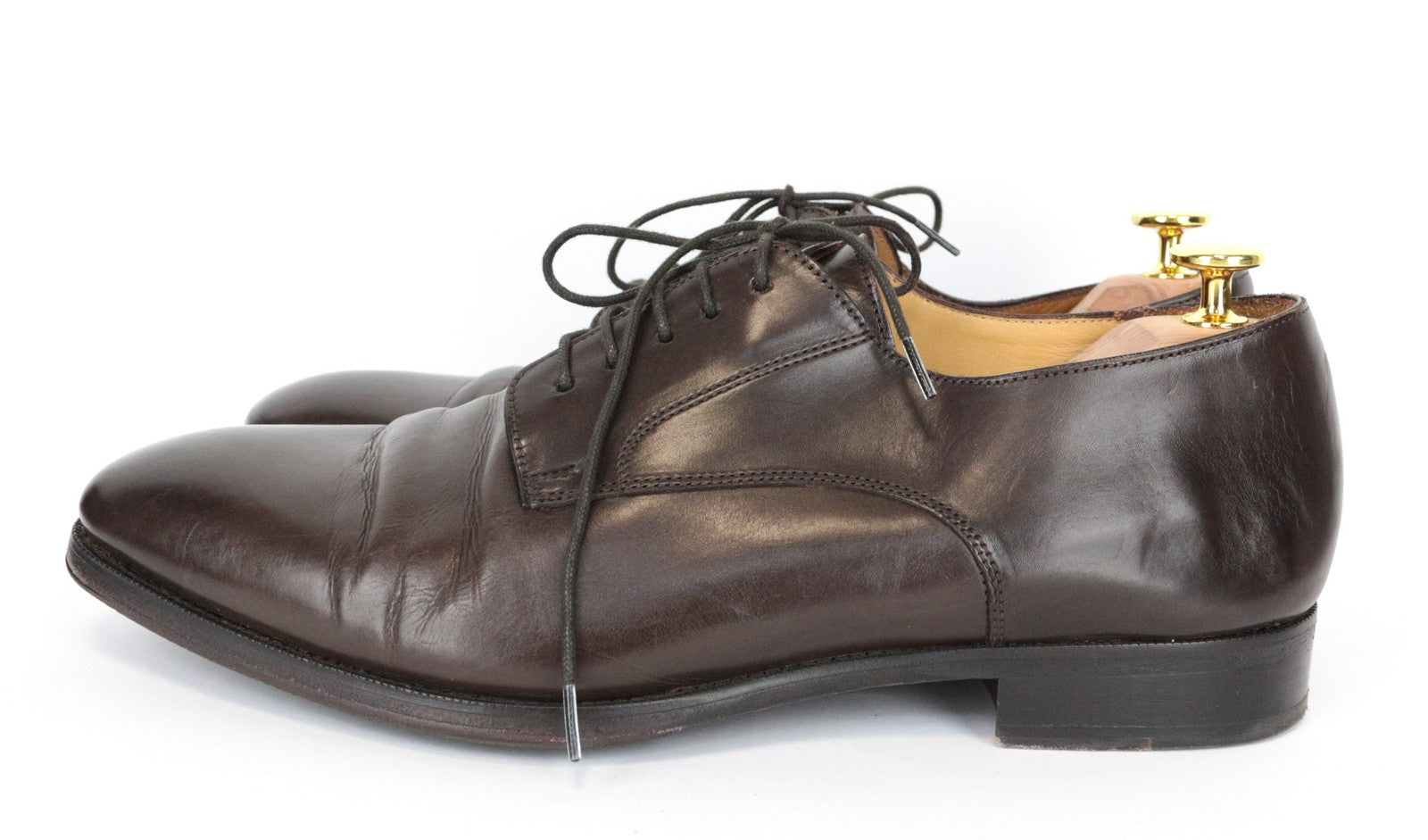 SUITSUPPLY Men Casual Shoes EU43 Brown Genuine Leather Low-Top Classic UK9