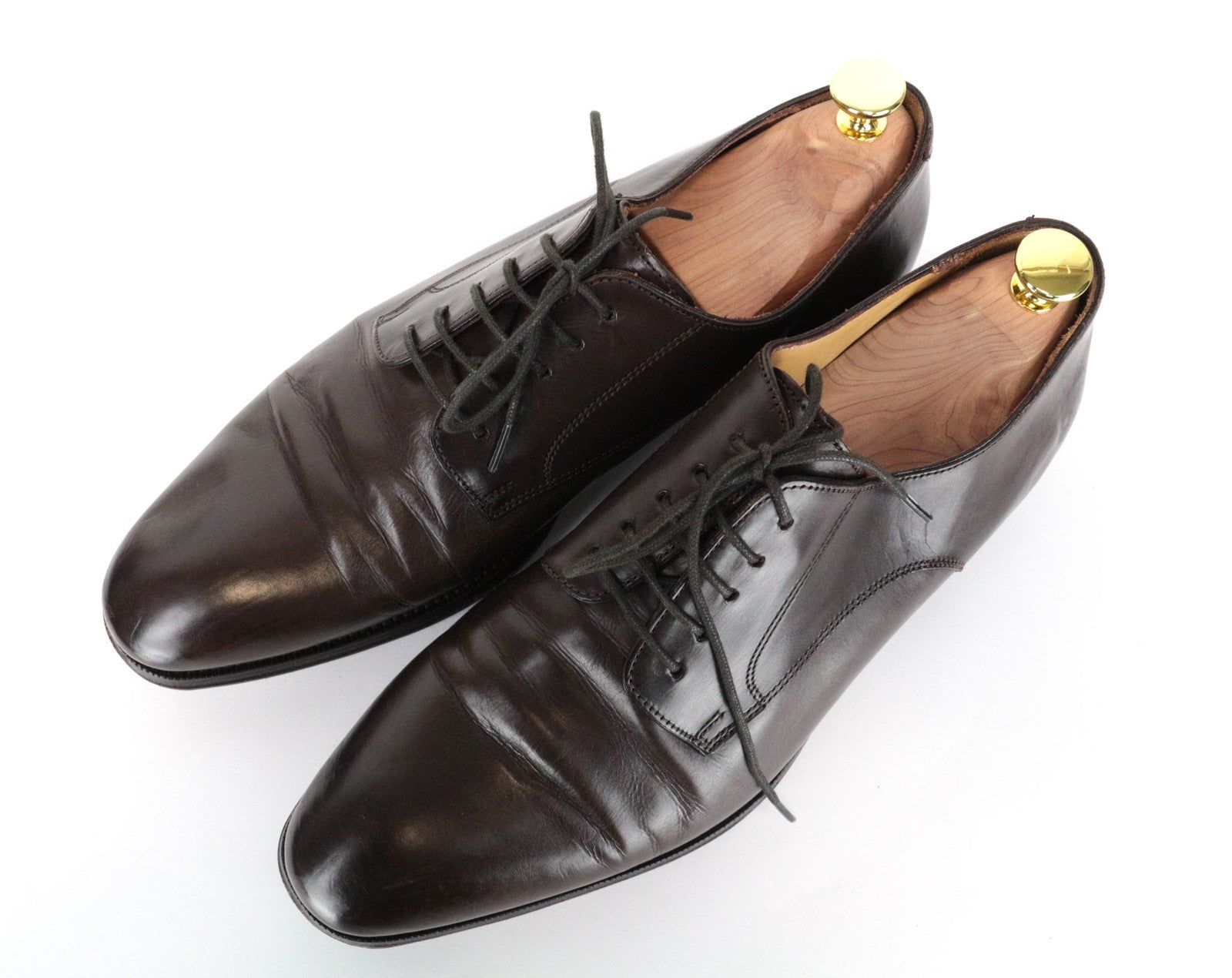 SUITSUPPLY Men Casual Shoes EU43 Brown Genuine Leather Low-Top Classic UK9