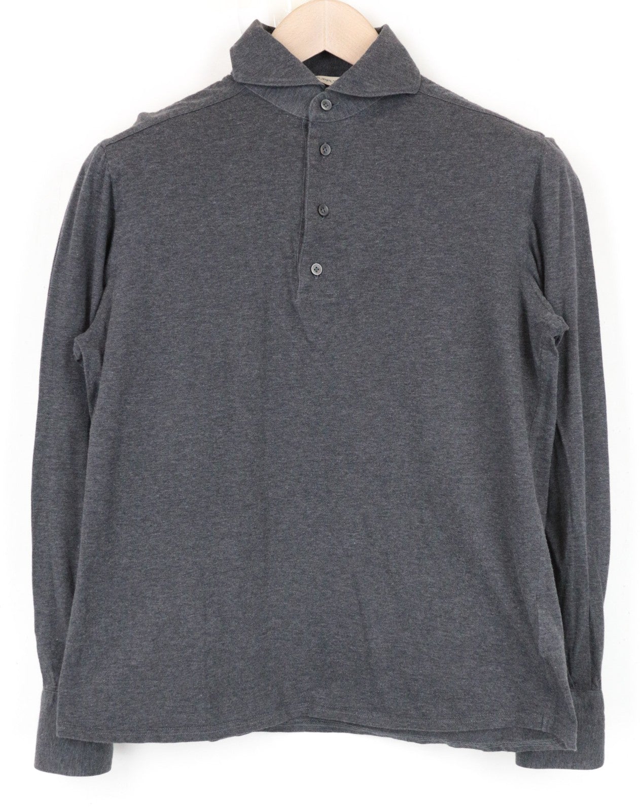 SUITSUPPLY Men Shirt 37/ 14 1/2/38/ 15 Grey Extra Slim Polo Egyptian Cotton