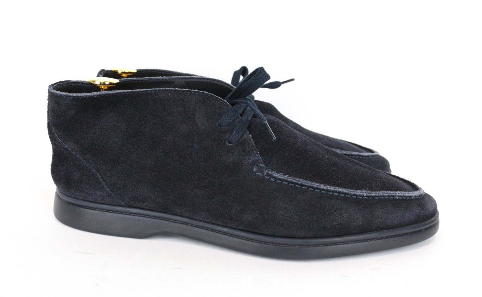 SUITSUPPLY Men Casual Shoes EU43 UK9 Lace-Up Navy Suede Chukka Leather High-Top