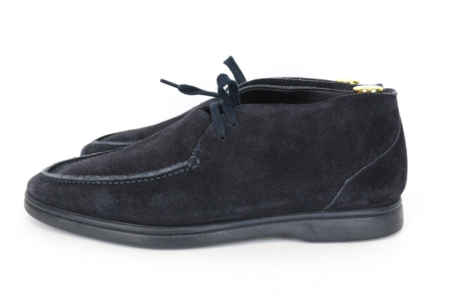 SUITSUPPLY Men Casual Shoes EU43 UK9 Lace-Up Navy Suede Chukka Leather High-Top