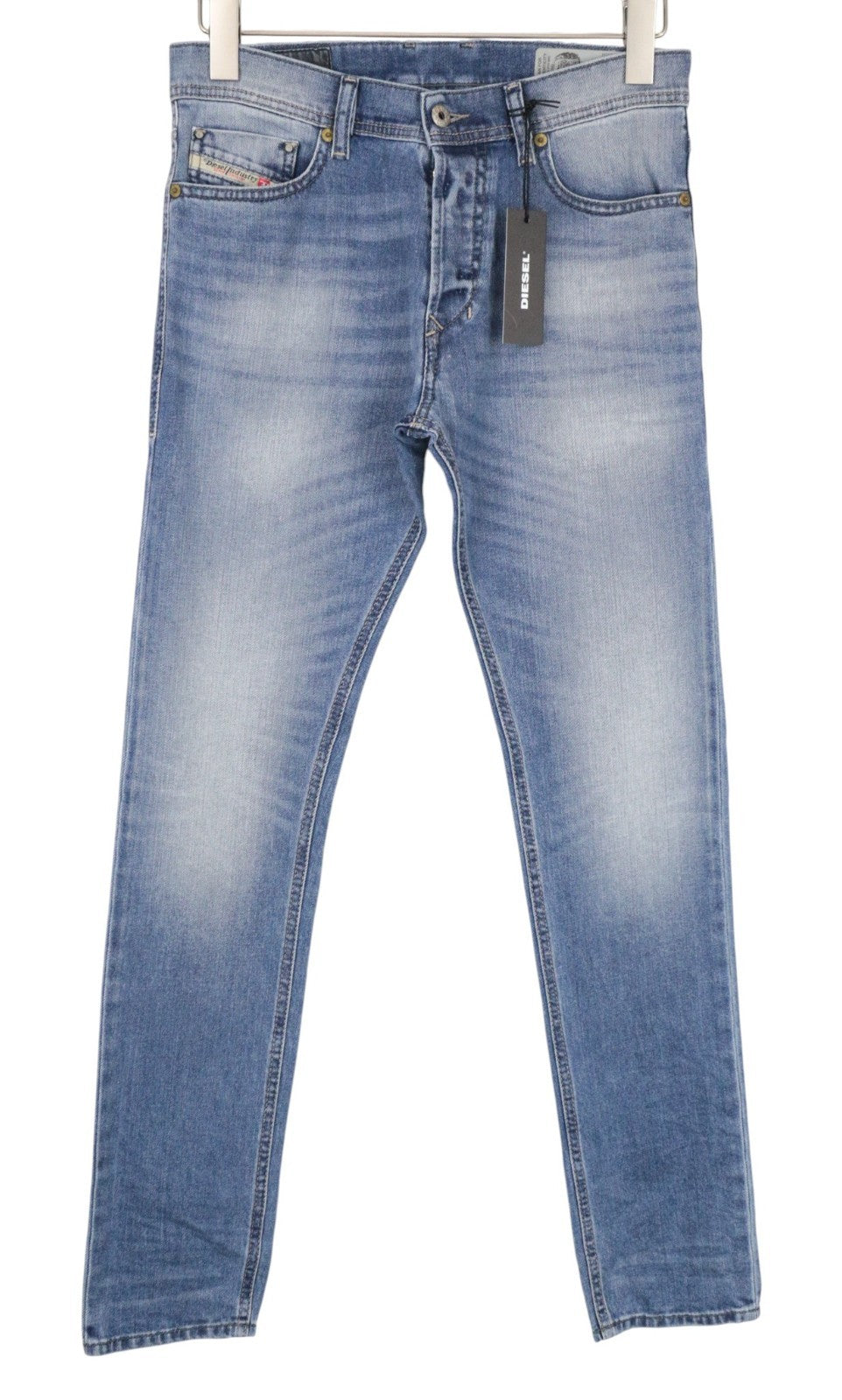 DIESEL Tepphar 0842H Men Jeans W27/L32 Boys Slim Carrot Wash Blue Cotton Stretch