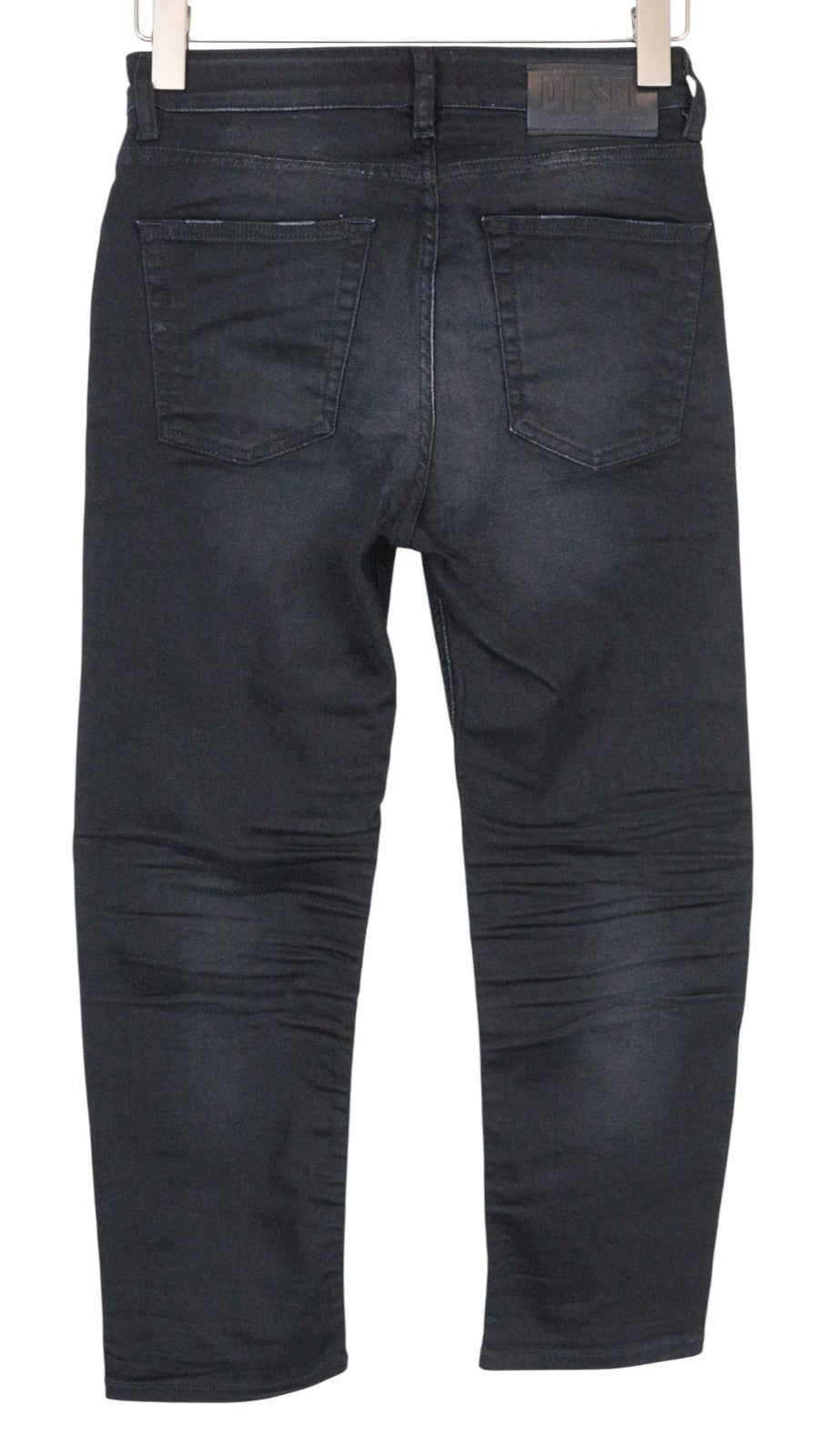 DIESEL Aryel 0679R Women Jeans W24/L30 Straight Fit Washed Black Cotton Stretch