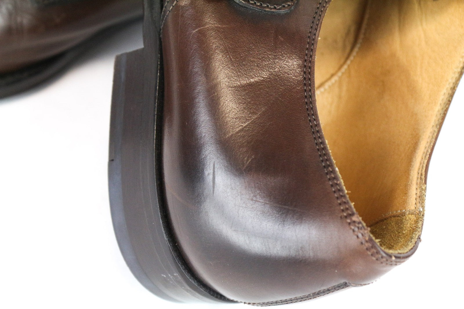 SUITSUPPLY Men Formal Shoes EU40.5 Brown Genuine Leather Double-Buckle