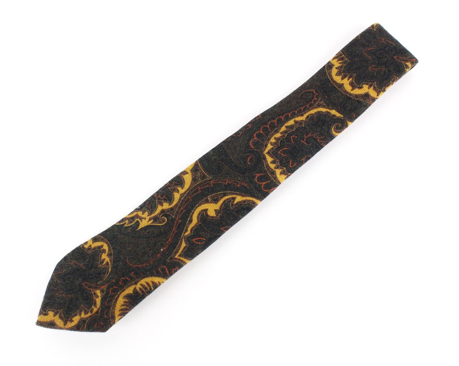 SUITSUPPLY Men Tie 150 x 8 cm Dark Green Pure Wool Pattern Pointed-End Classic