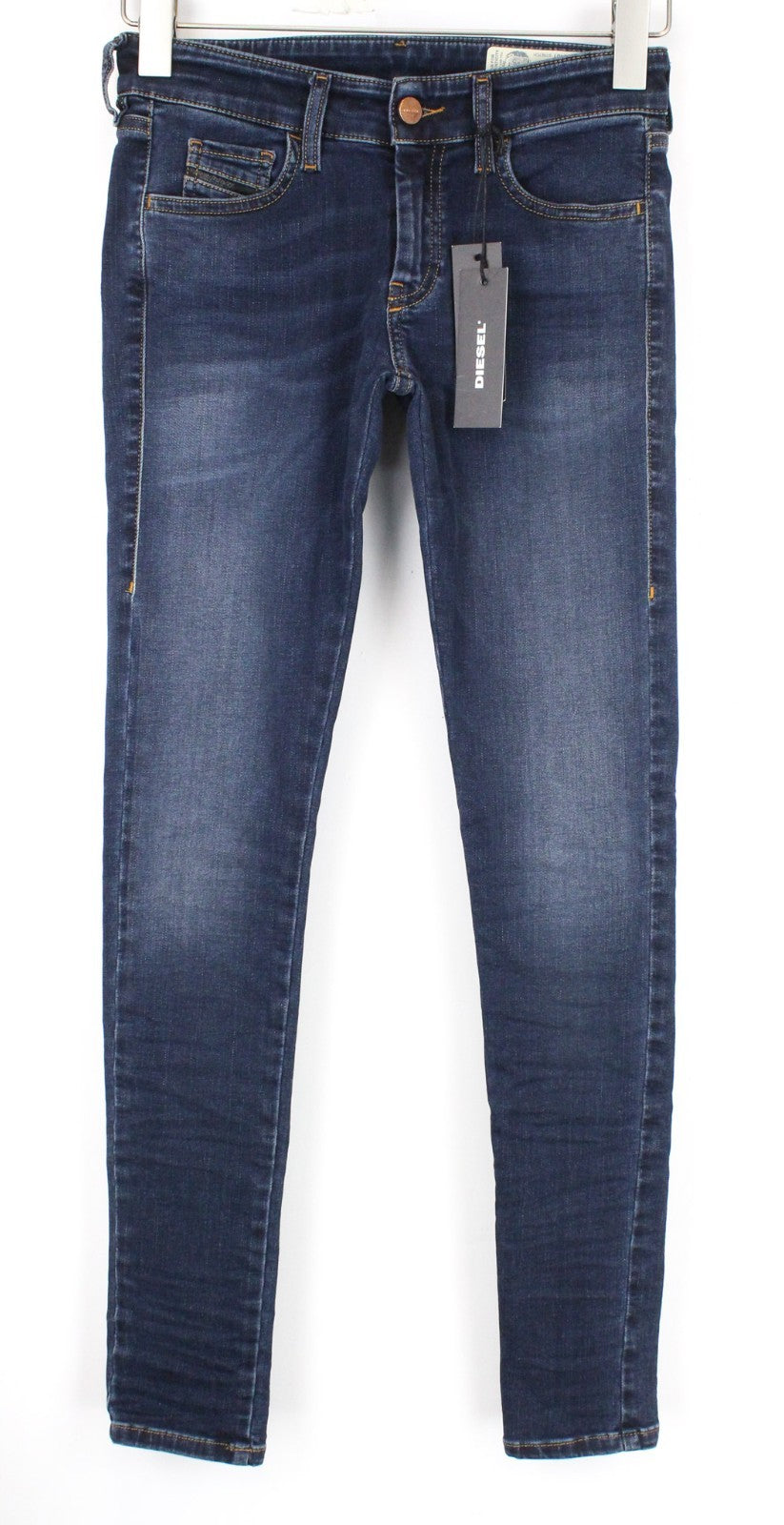 DIESEL Slandy 084UT Women Jeans W27/L32 Super Slim-Skinny Blue Cotton Stretch