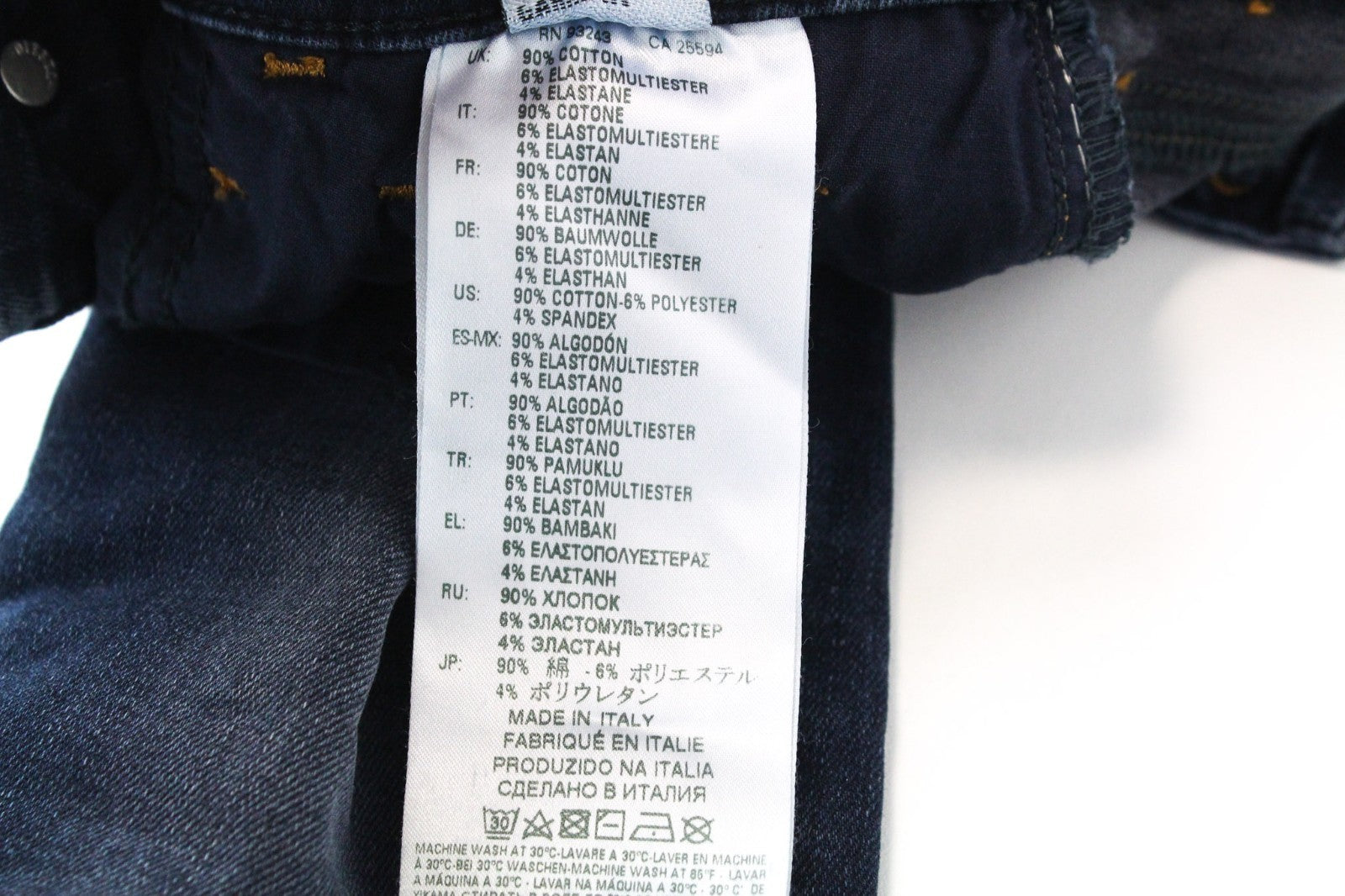 DIESEL Slandy 084UT Women Jeans W27/L32 Super Slim-Skinny Blue Cotton Stretch