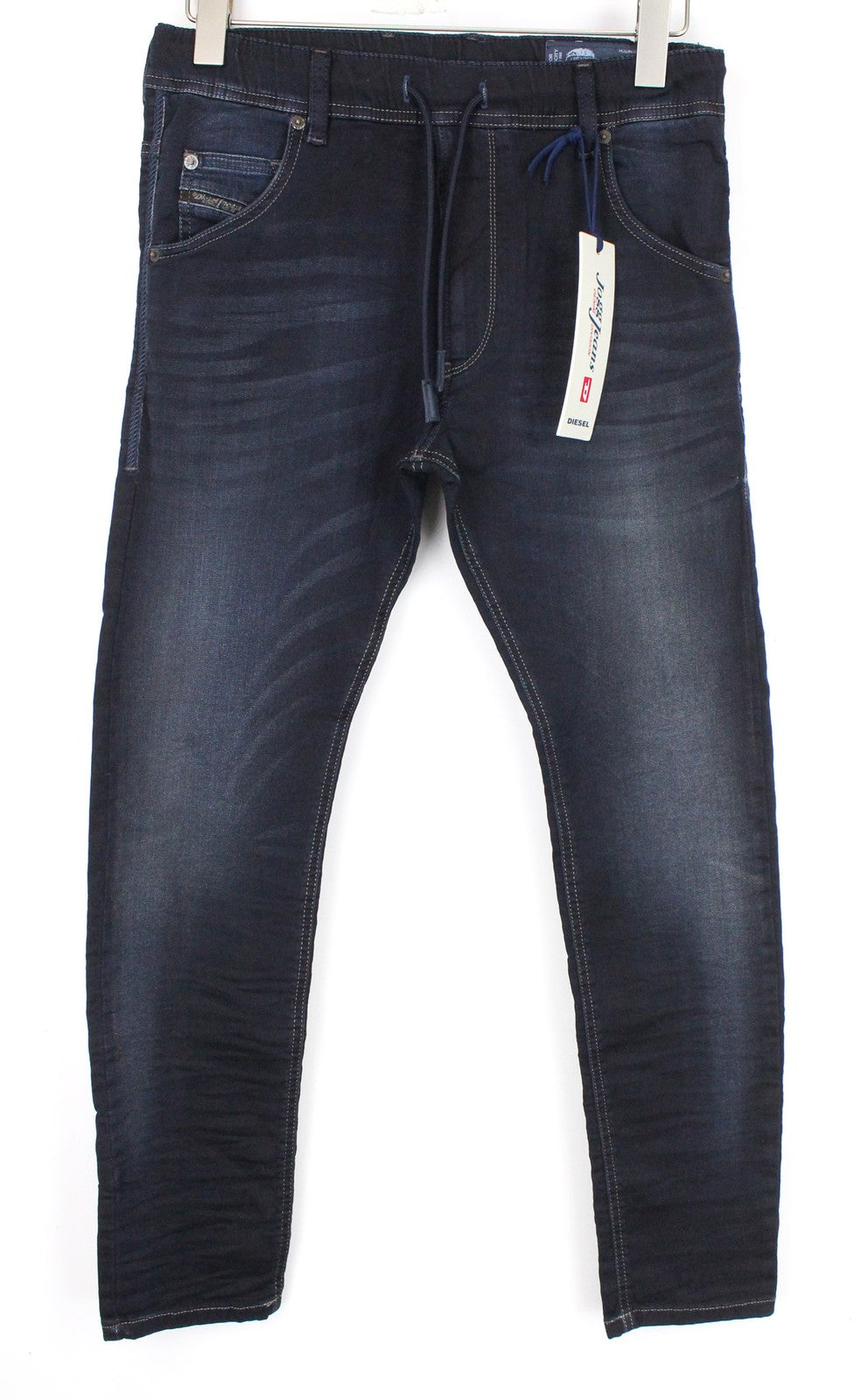 DIESEL Krooley-NE 0686F Men Jeans W26 Boys Sweat Jogg Slim Carrot Blue Stretch