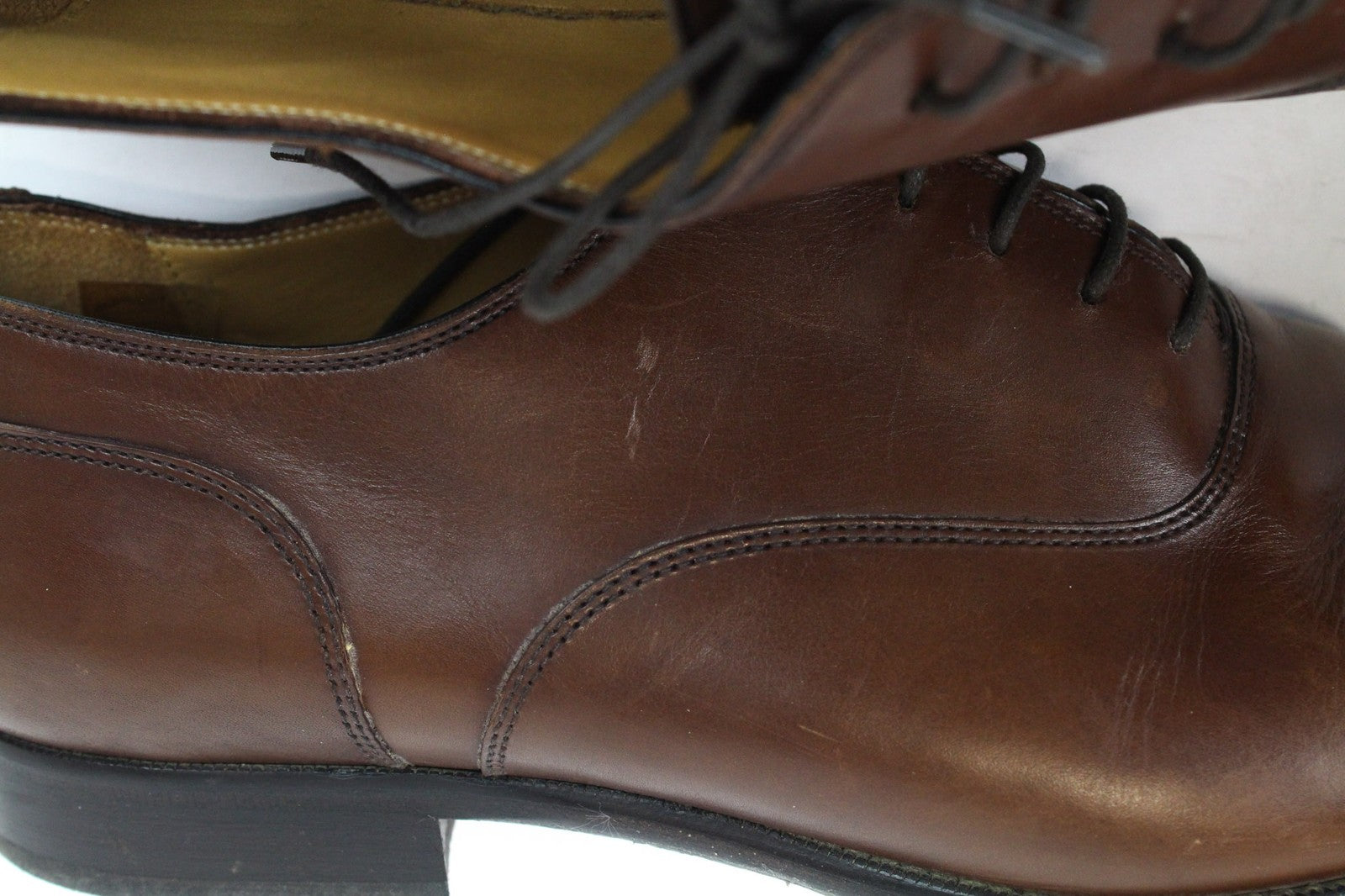 SUITSUPPLY Men Formal Shoes EU46 Brown Genuine Leaher Classic Laced Low-Top
