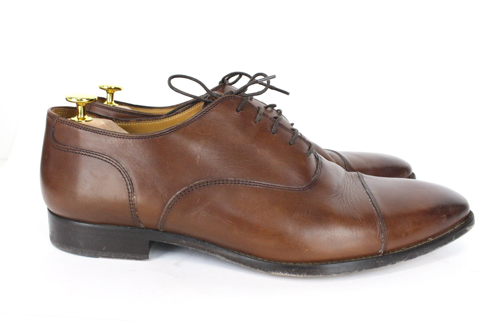 SUITSUPPLY Men Formal Shoes EU46 Brown Genuine Leaher Classic Laced Low-Top